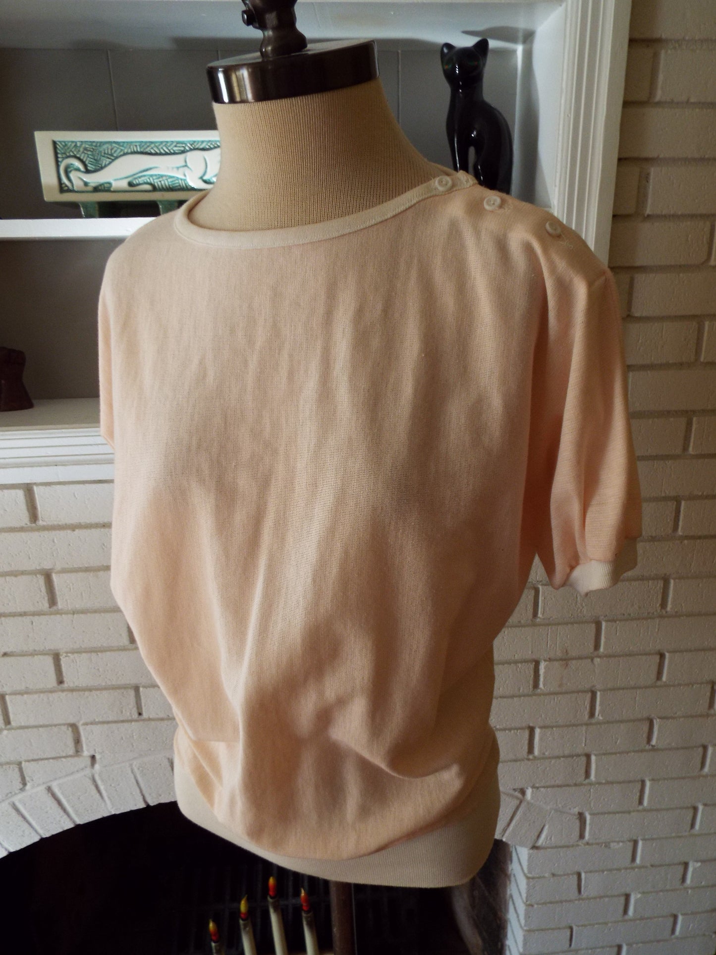 Vintage Short Sleeve Pink Blouse by Donnkenny