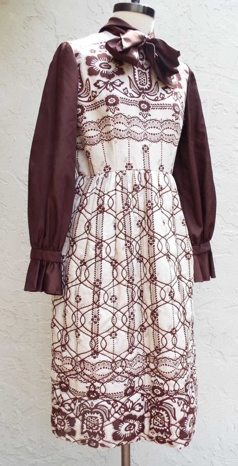 Vintage Long Sleeve Dress by Oscar de La Renta