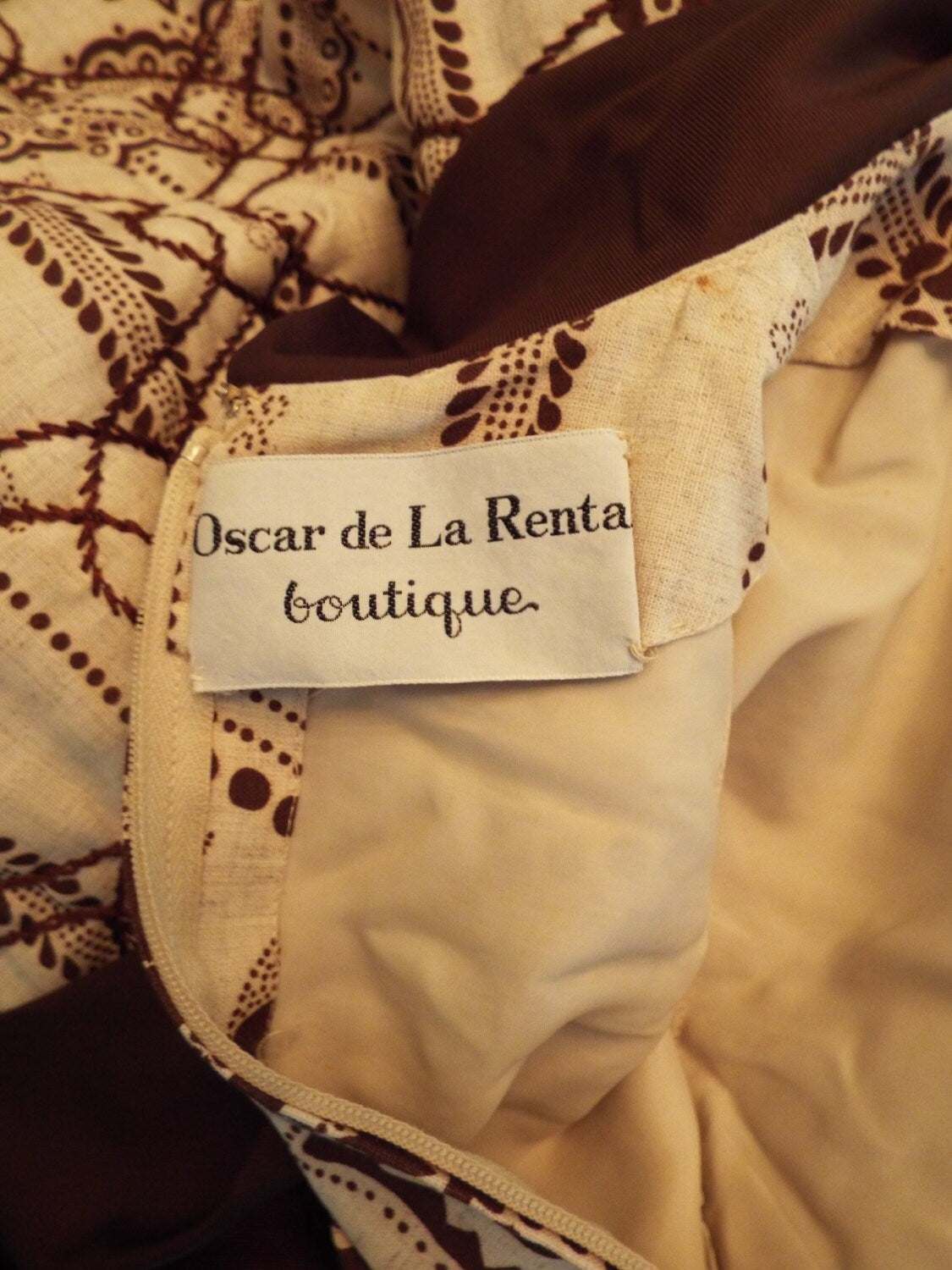 Vintage Long Sleeve Dress by Oscar de La Renta