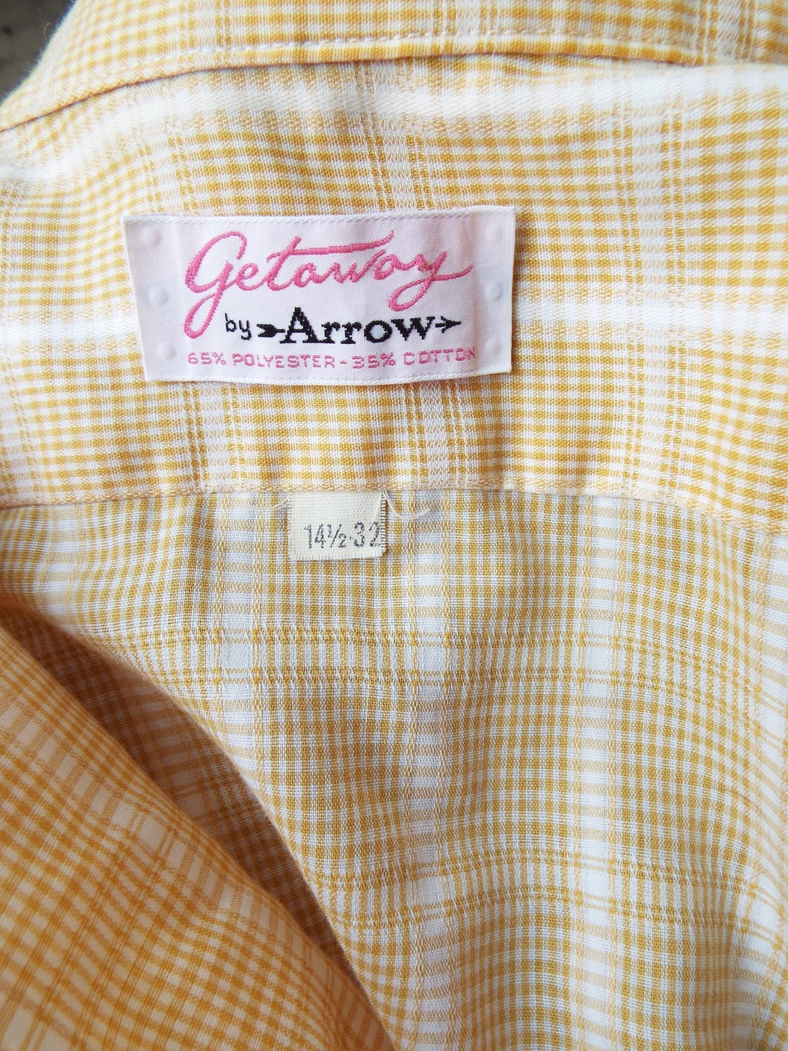 Vintage long sleeve striped button down shirt by Arrow Getaway