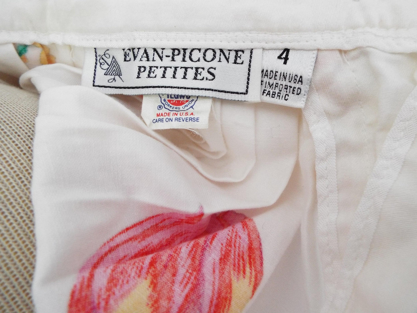 Vintage Floral Print Skirt by Evan Picone Petites