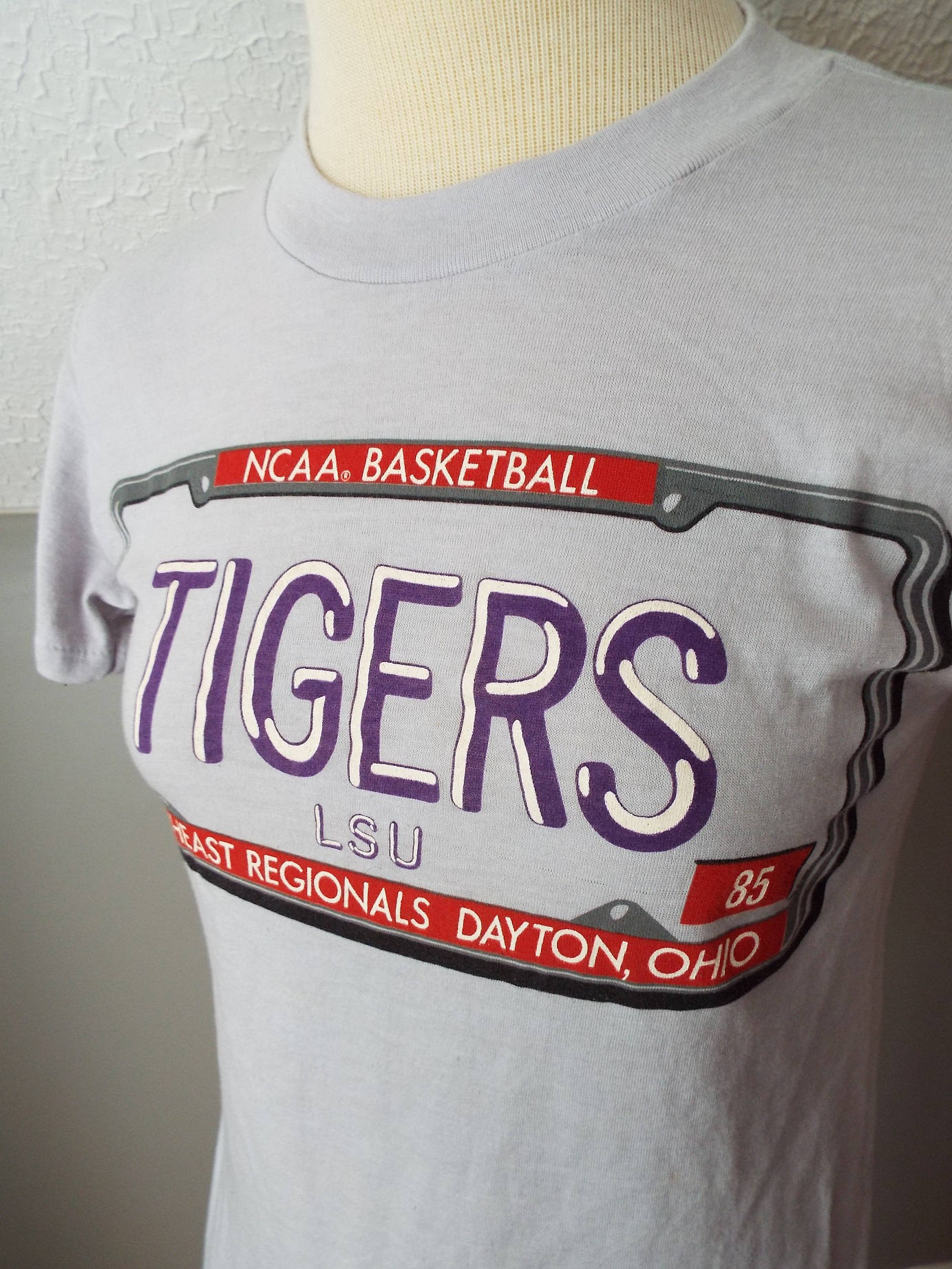 Vintage DEAD STOCK Short Sleeve LSU Tigers College Basketball T-Shirt by Collegiate Pacific