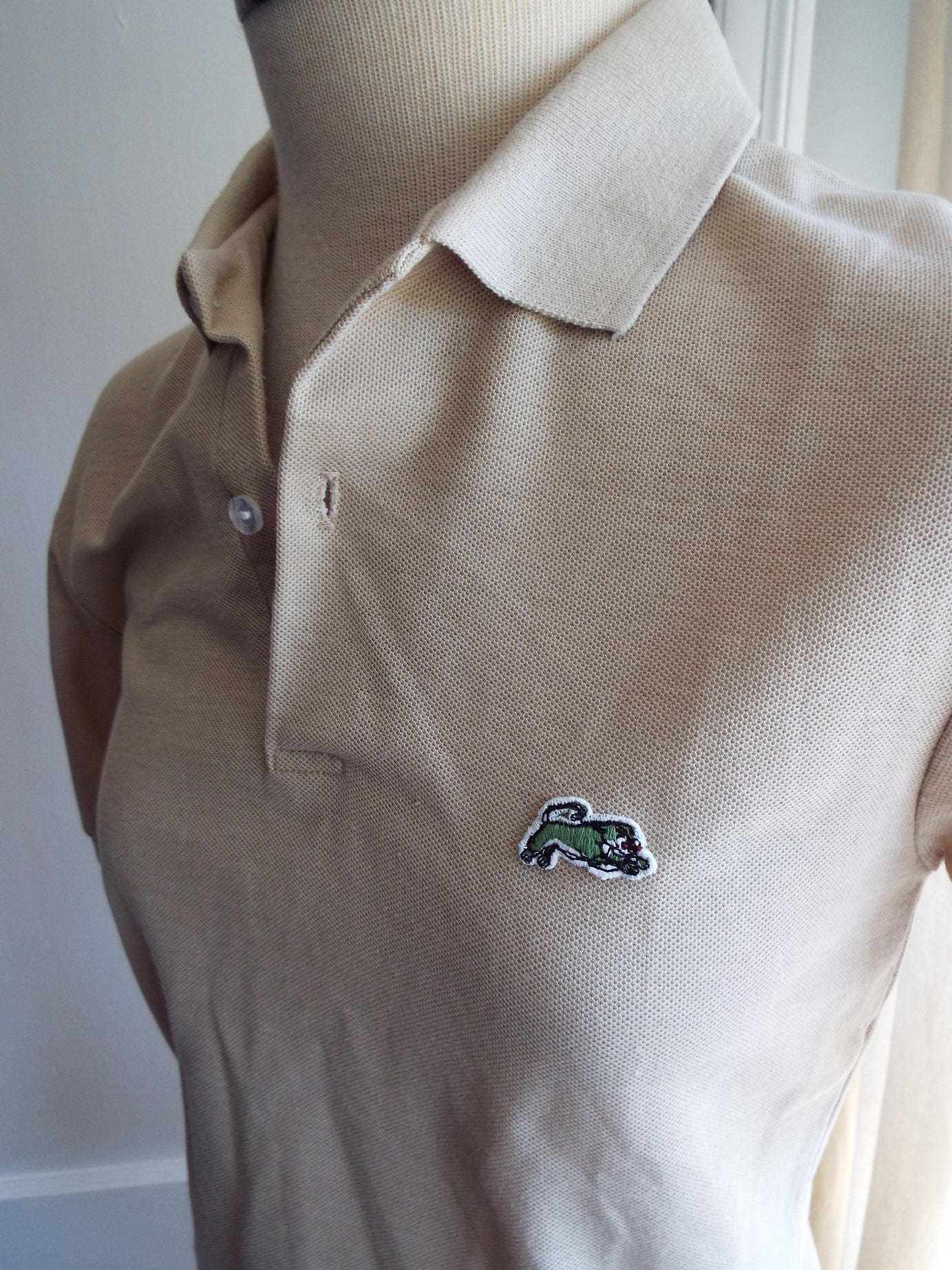 Vintage Short Sleeve Tan Polo Shirt by Garan