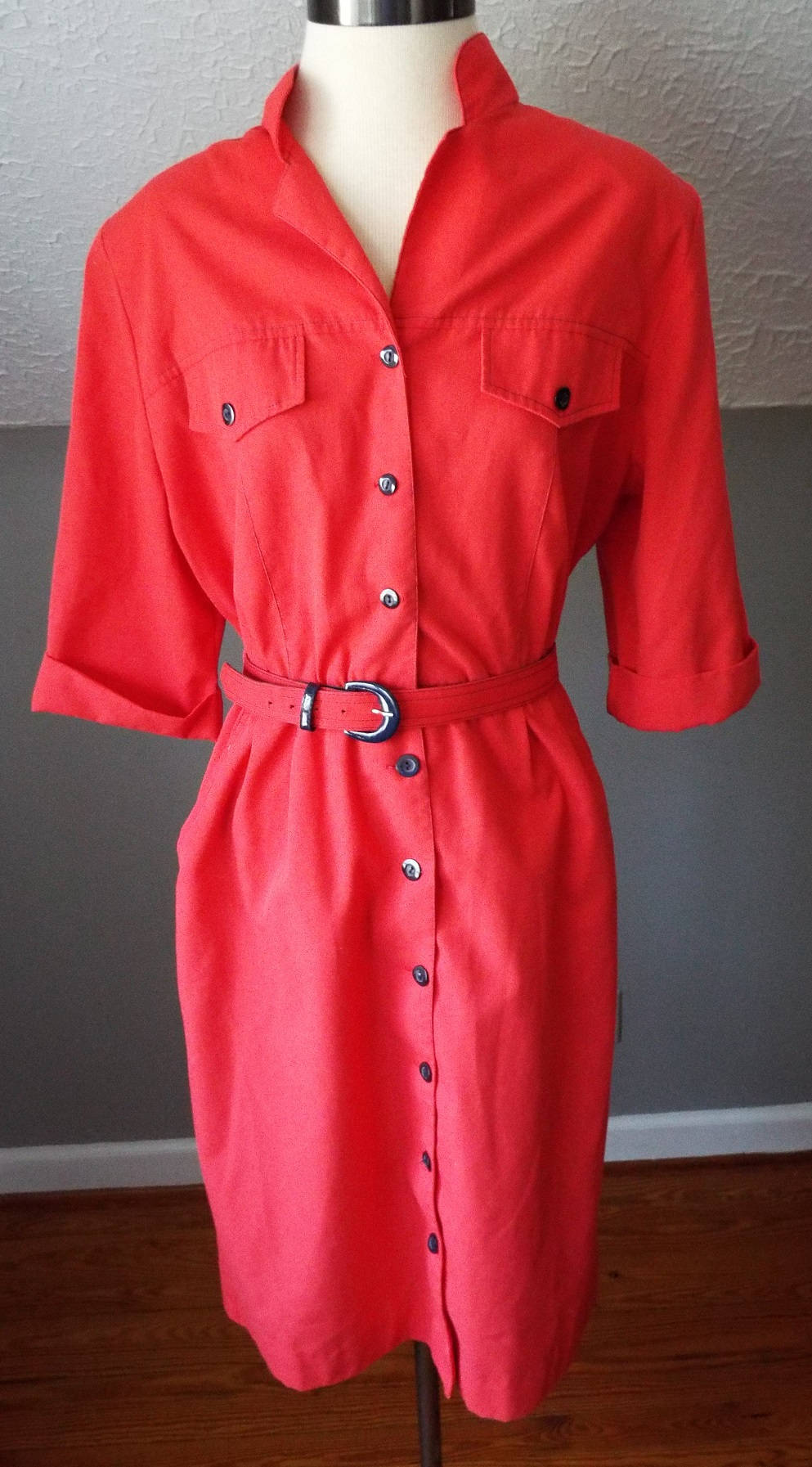 Amazing Vintage Short Sleeve Red Dress by Willi of California