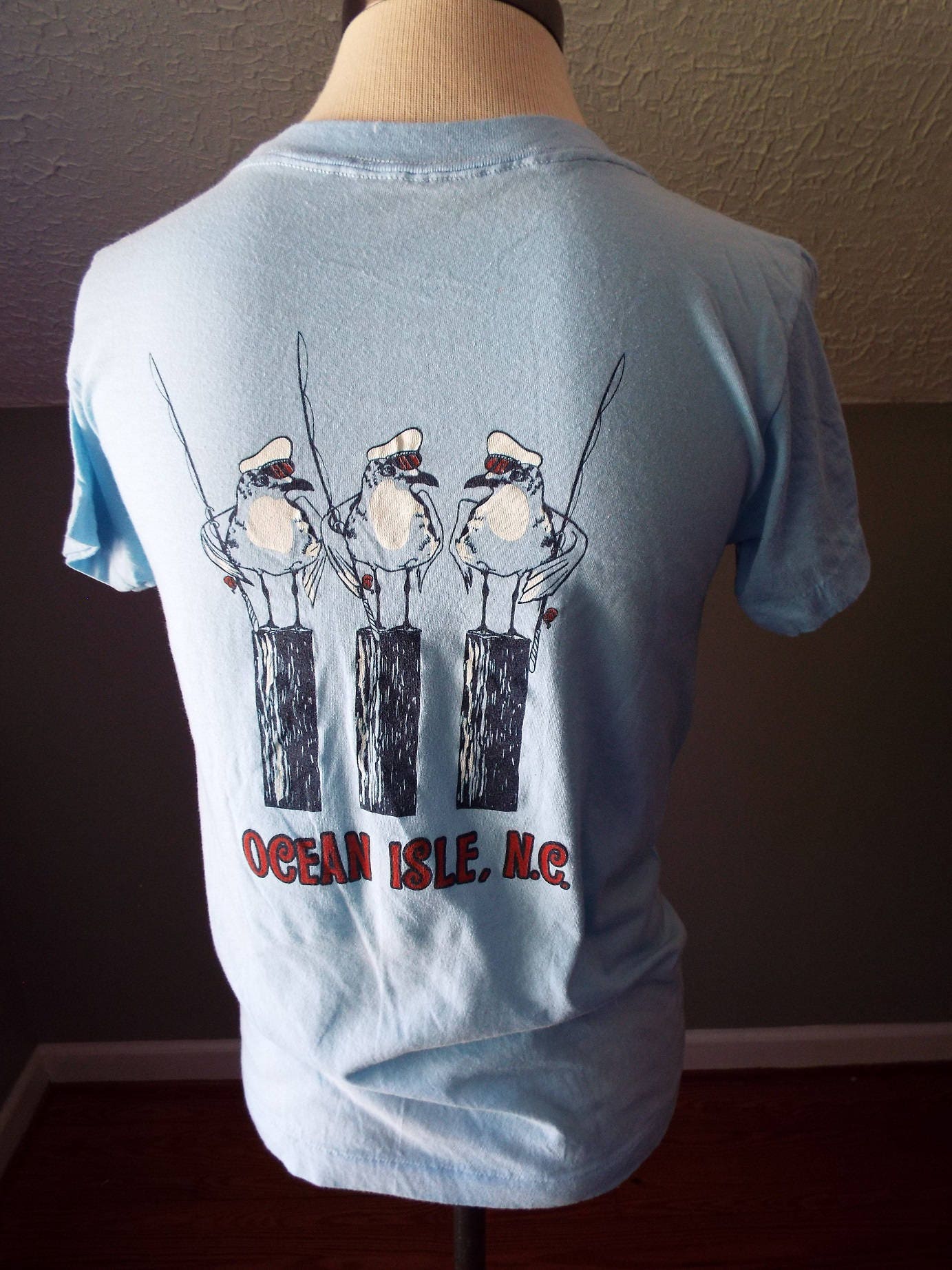 Vintage DEAD STOCK Short Sleeve Ocean Isle North Carolina Pocket T-Shirt