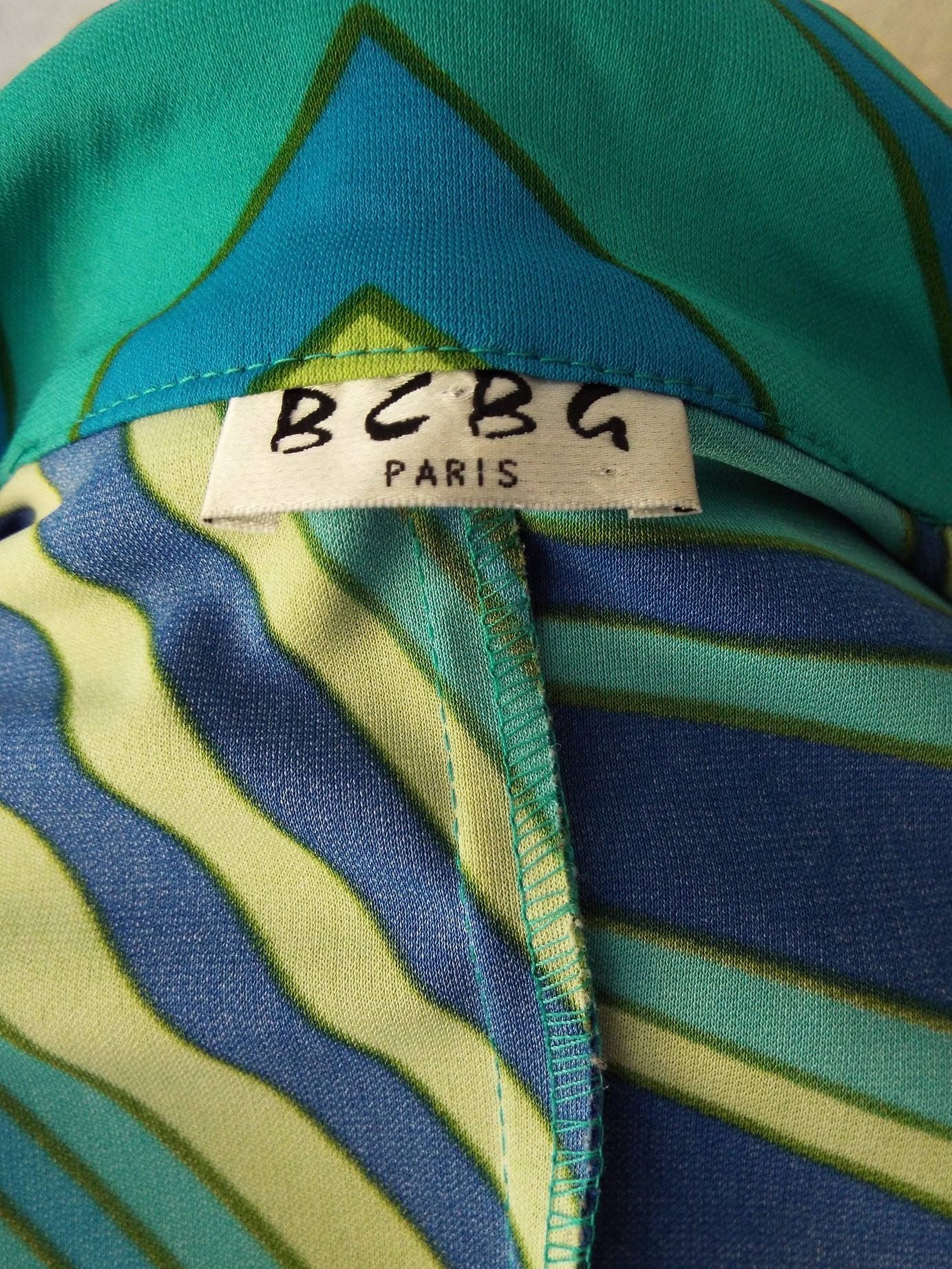 Beautiful Short Sleeve Mod Print Dress by BCBG