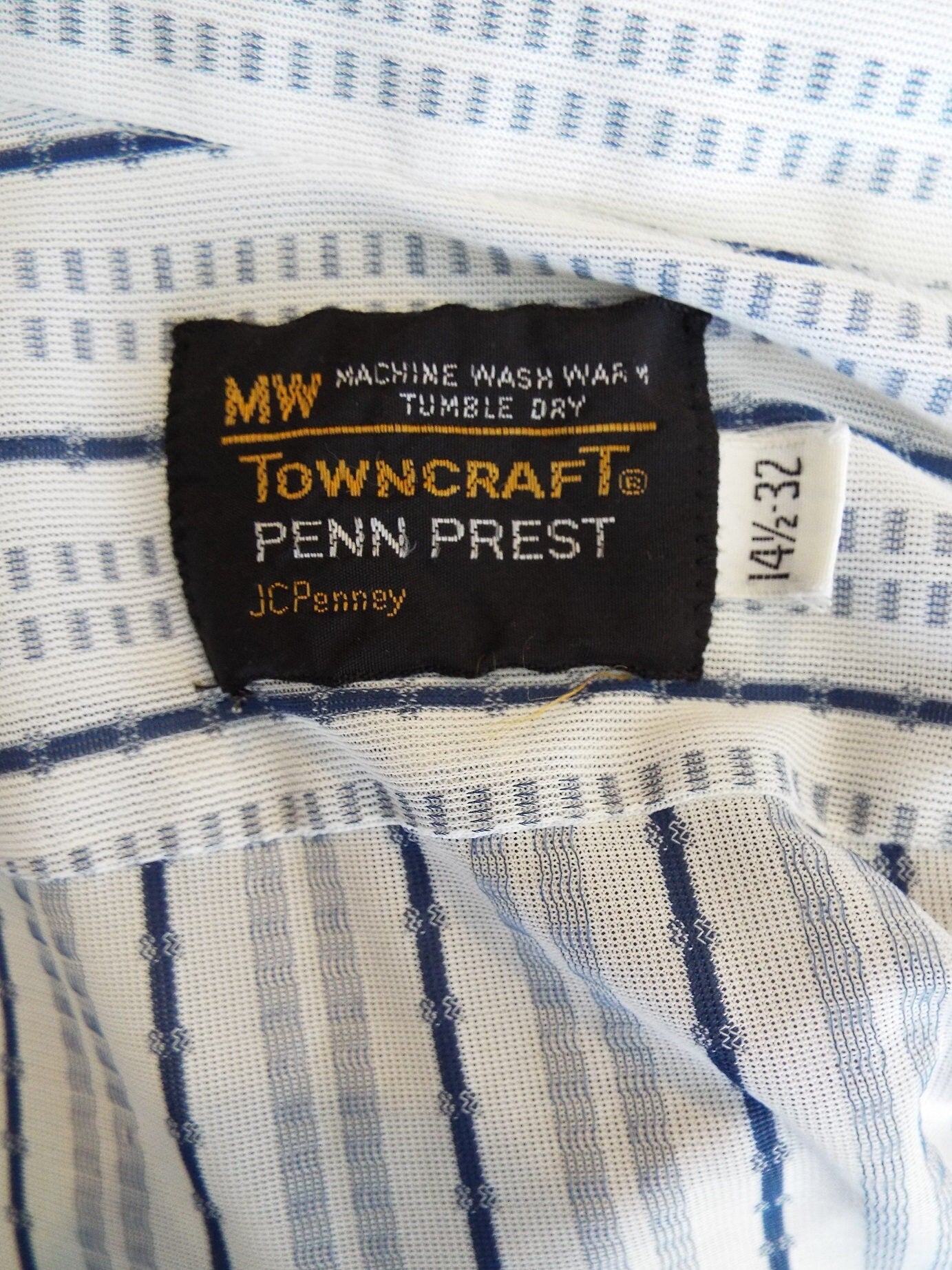 Vintage Button Down Long Sleeve Shirt by JC Penney Towncraft
