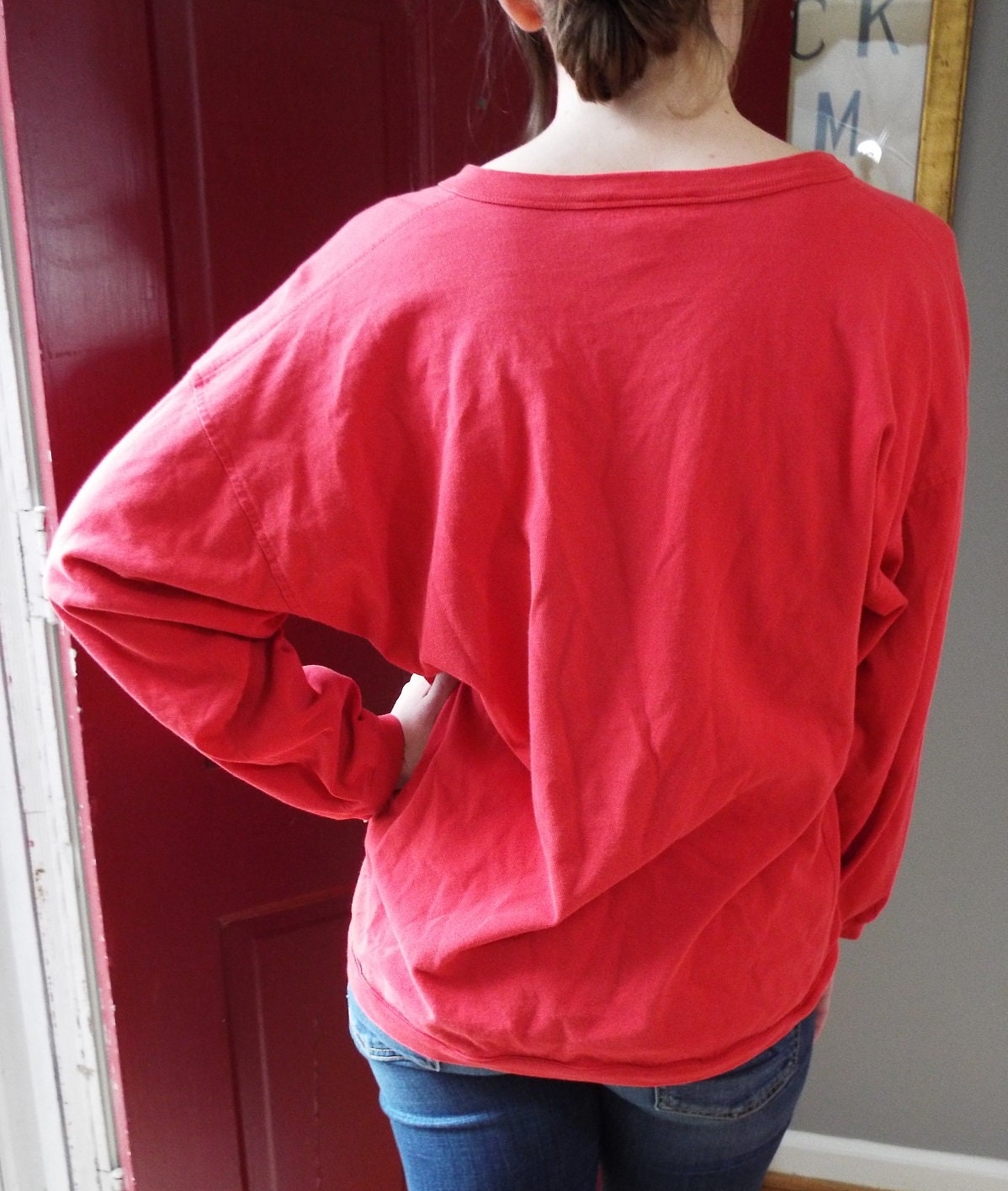 Vintage Long Sleeve Vee Neck T Shirt by Gap Clothing Co.