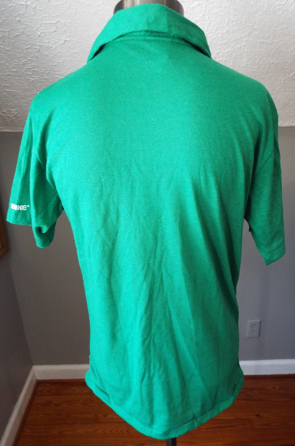 Vintage Green Short Sleeve Polo Shirt by Bike