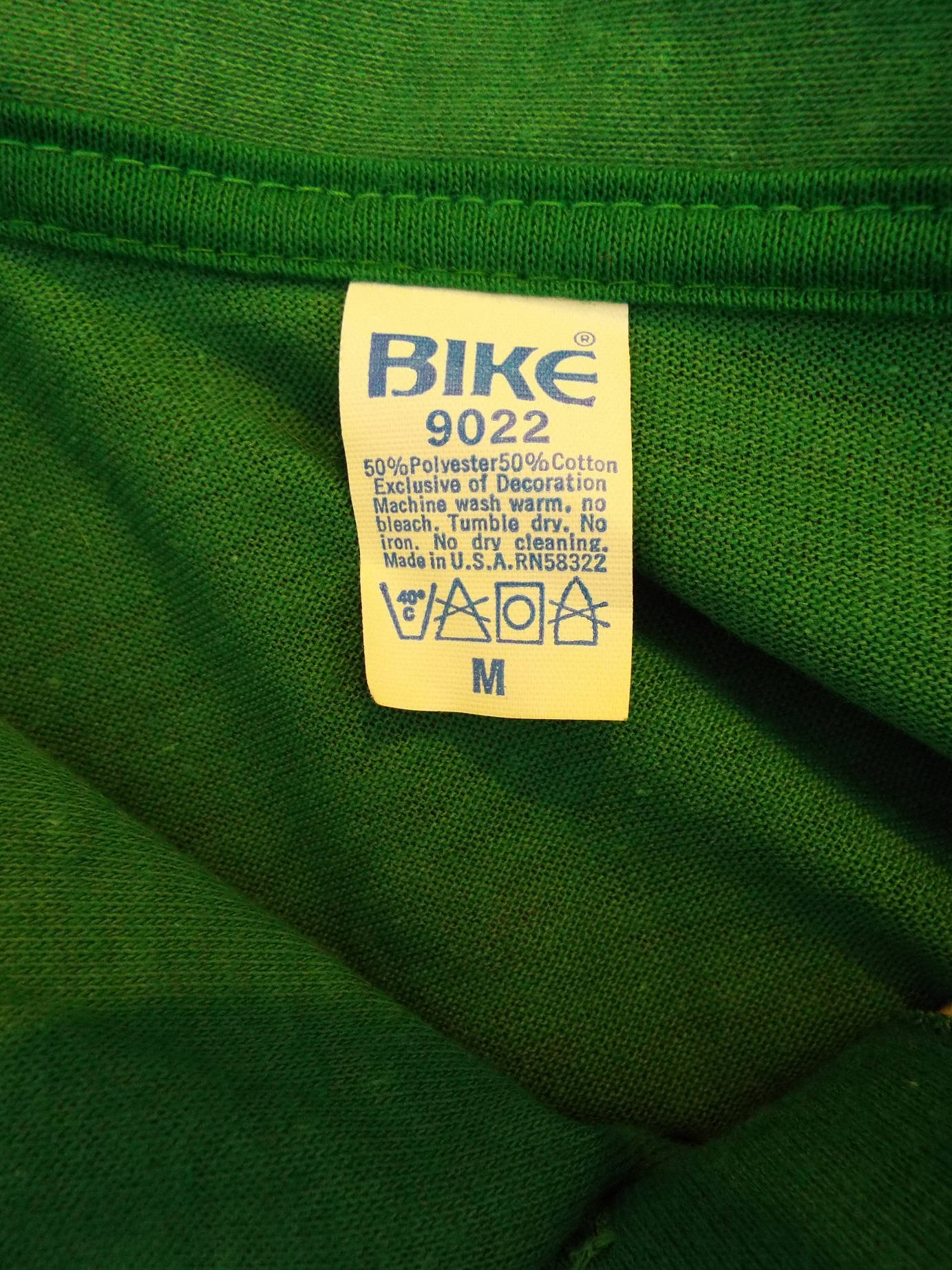 Vintage Green Short Sleeve Polo Shirt by Bike