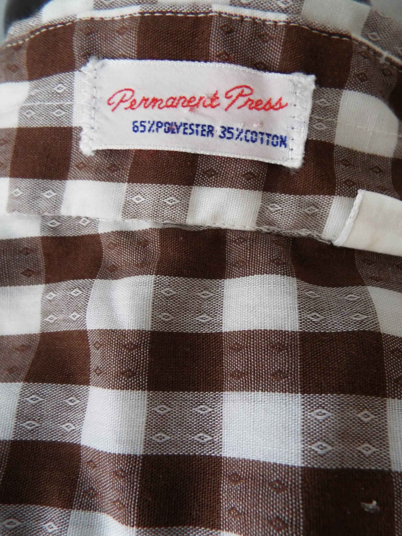 Vintage Long Sleeve Button Down Brown and White Striped Shirt