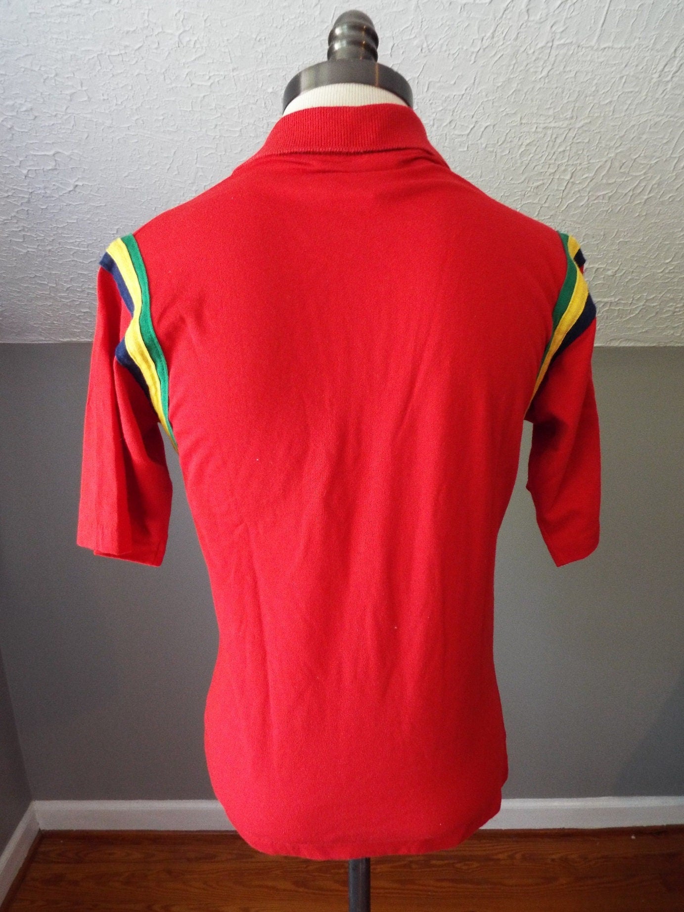 Vintage Youth Size Short Sleeve Red Polo Shirt by Medalist