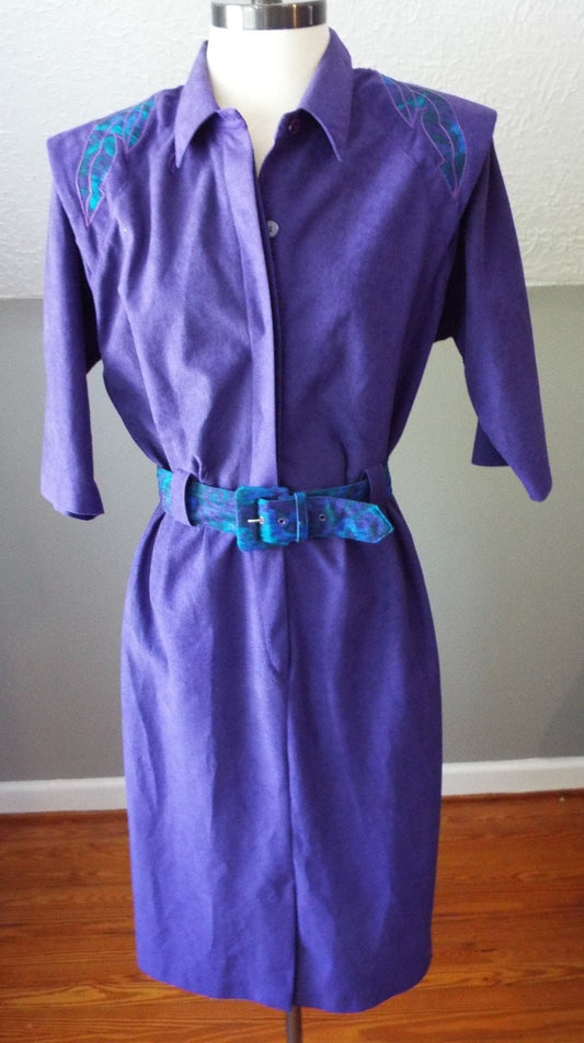 Beautiful Vintage Short Sleeve Dress by S.L. Fashions