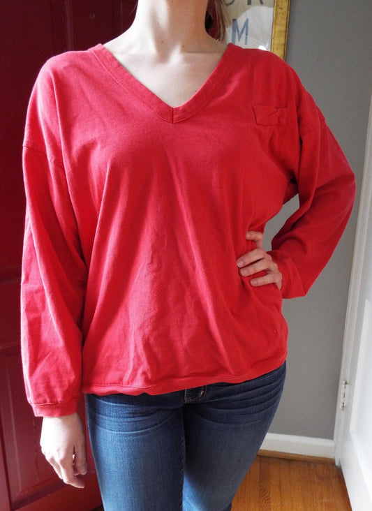 Vintage Long Sleeve Vee Neck T Shirt by Gap Clothing Co.