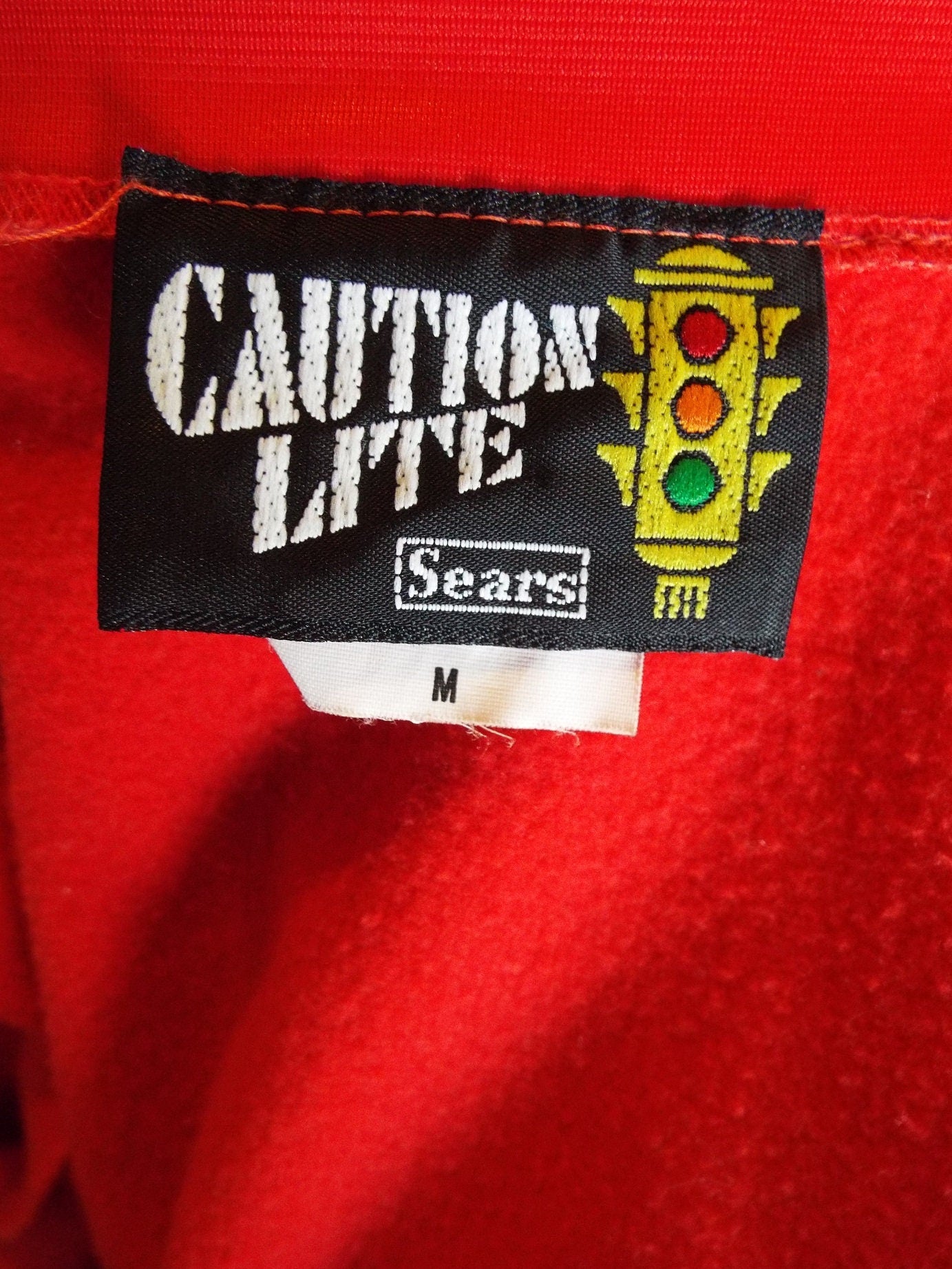Vintage Long Sleeve Track Jacket by Sears Caution Lite