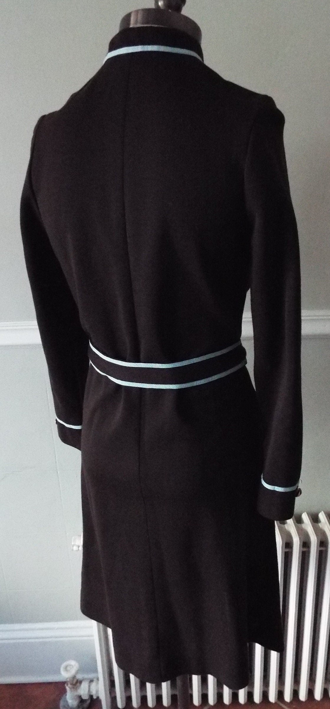 Vintage Long Sleeve Brown Dress