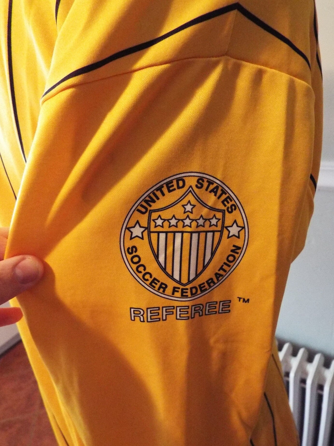 Vintage Long Sleeve Soccer Federation Referee Polo Shirt
