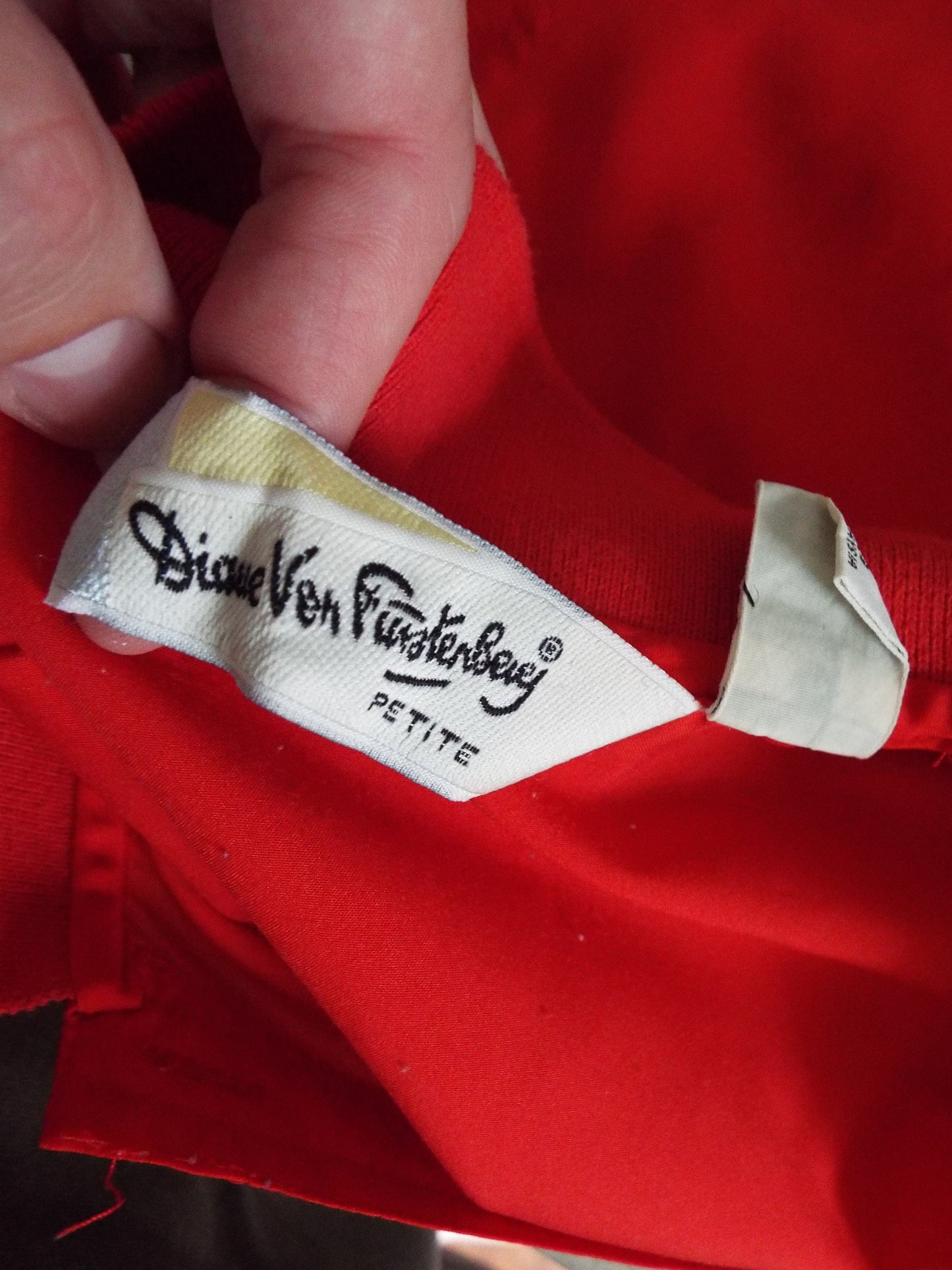 Vintage Long Sleeve Red Blouse by Diane Von Furstenberg