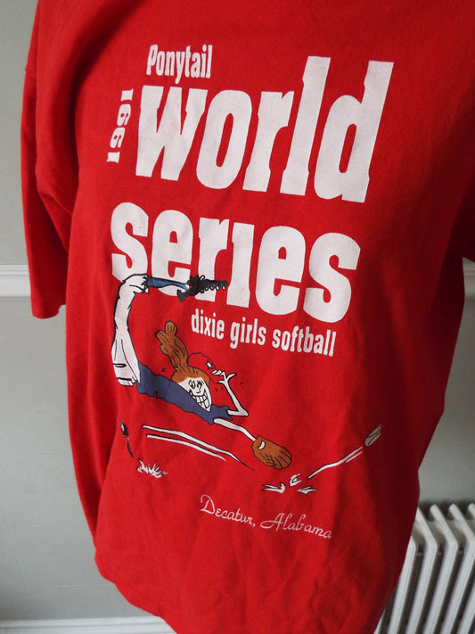 Vintage Dixie Girls Softball T Shirt by Hanes