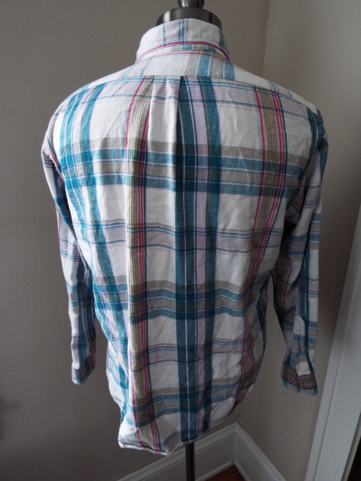 Vintage Long Sleeve Flannel Striped Shirt