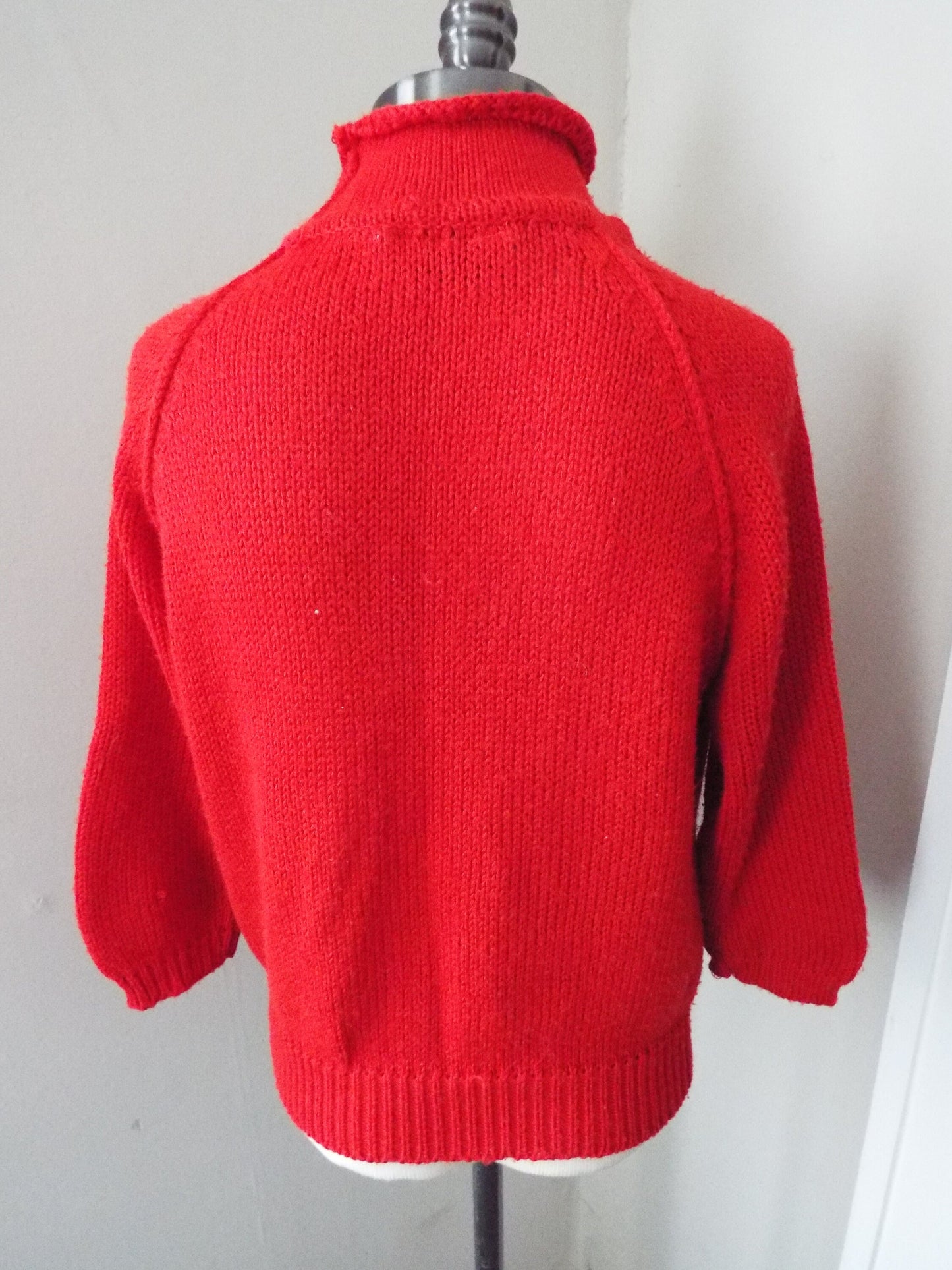Vintage Womens Long Sleeve Red Sweater by Diane Von Furstenberg