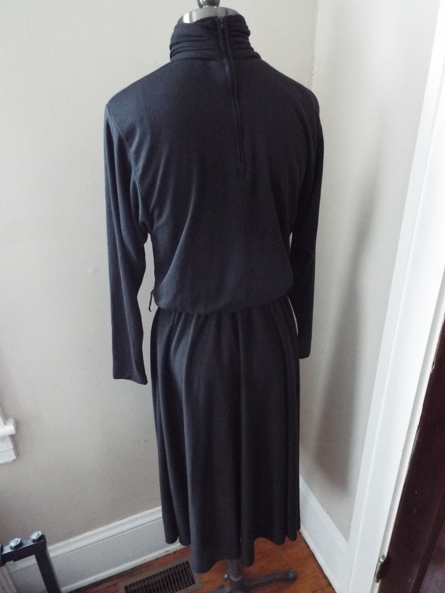 Vintage Long Sleeve Black Dress by Positive Attitude