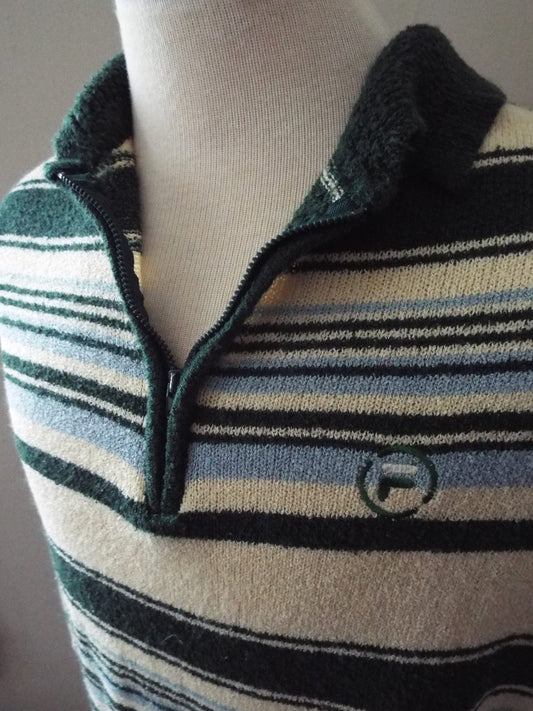 Vintage Long Sleeve Striped Sweater by Fila