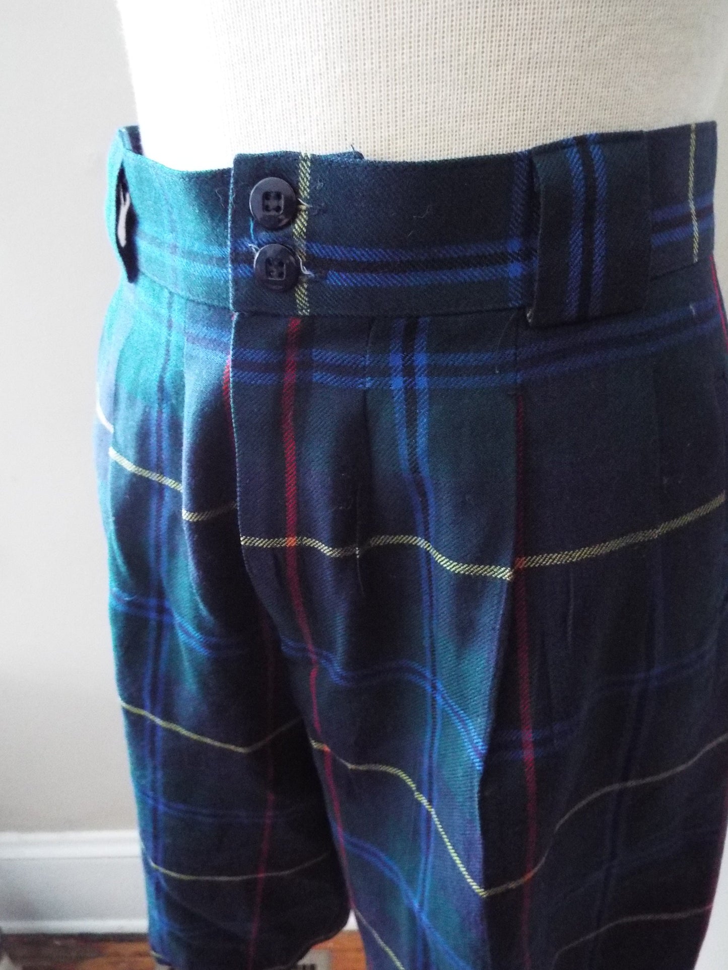 Vintage Plaid Tartan Shorts by Giorgio Sant'Angelo