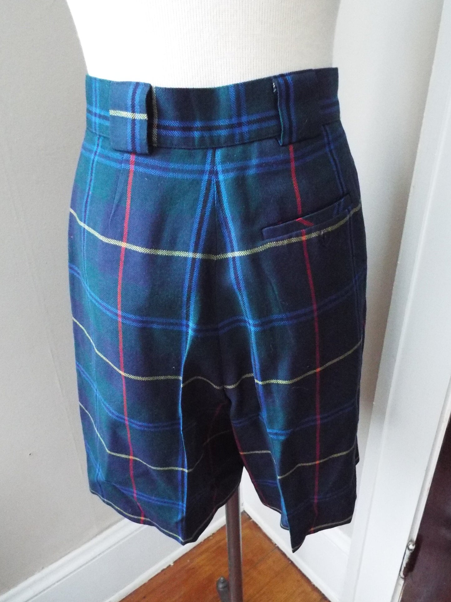 Vintage Plaid Tartan Shorts by Giorgio Sant'Angelo