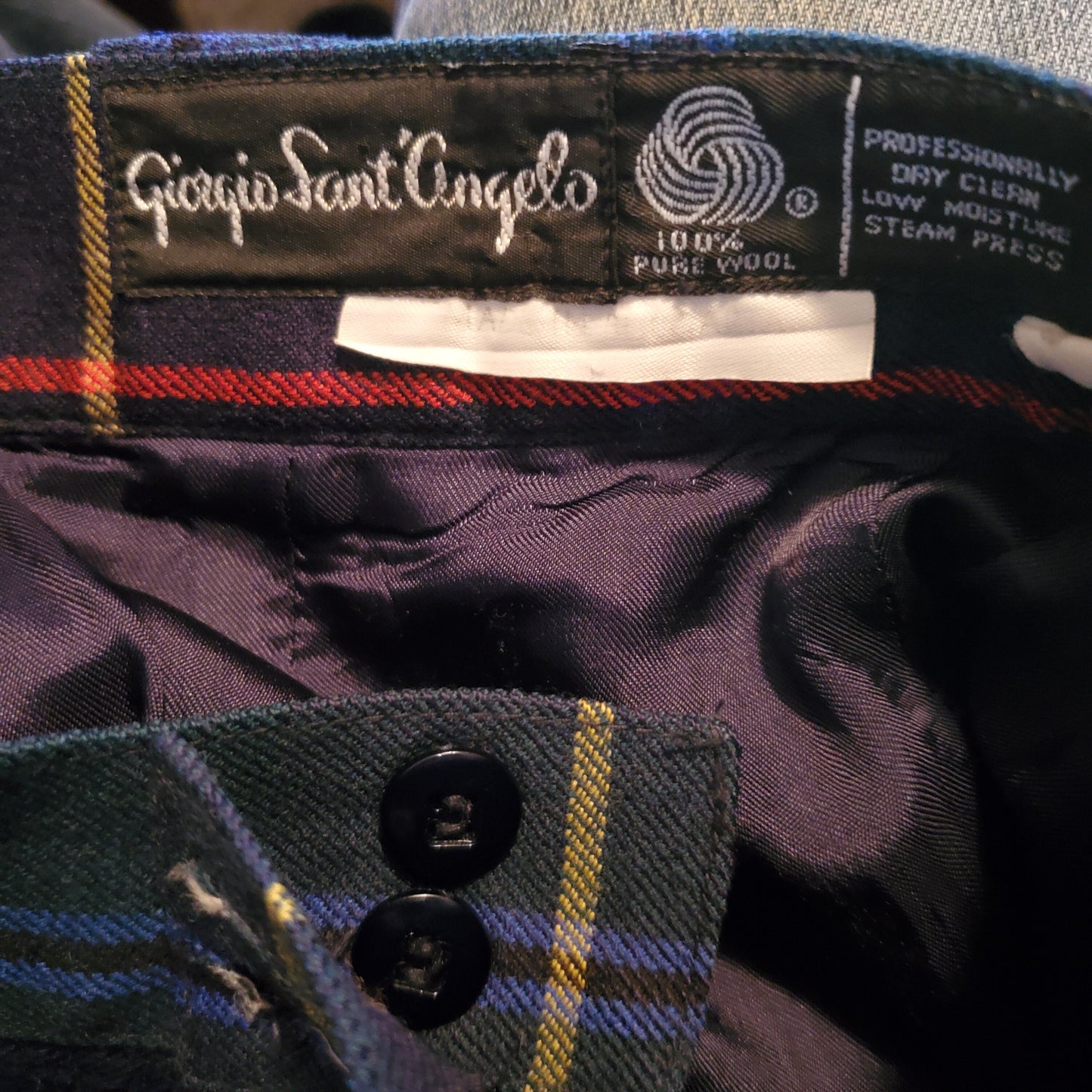 Vintage Plaid Tartan Shorts by Giorgio Sant'Angelo