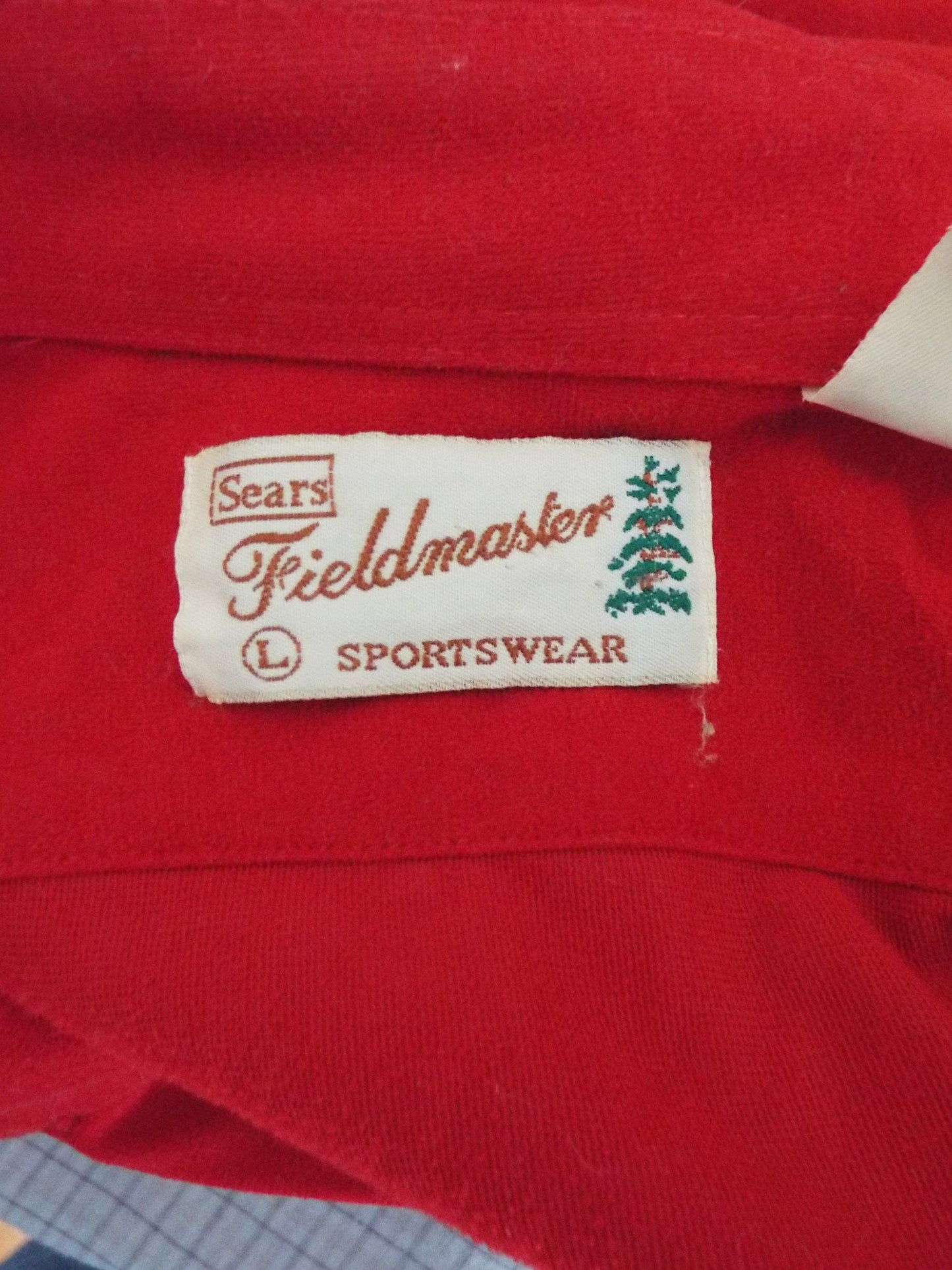 Vintage Long Sleeve Button Down Red Shirt by Sears Fieldmaster