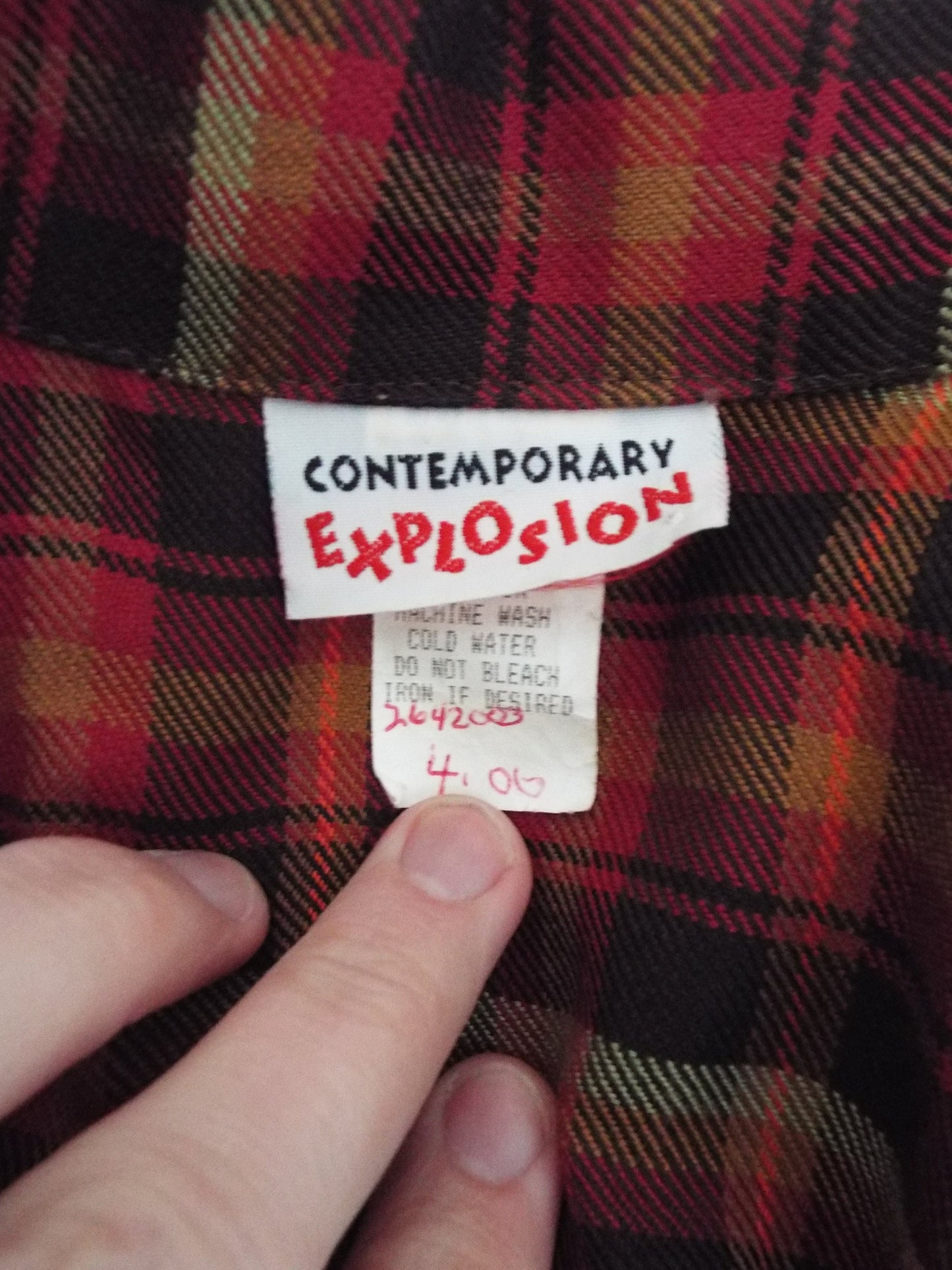 Vintage Sleeveless Plaid Vest by Contemporary Explosion