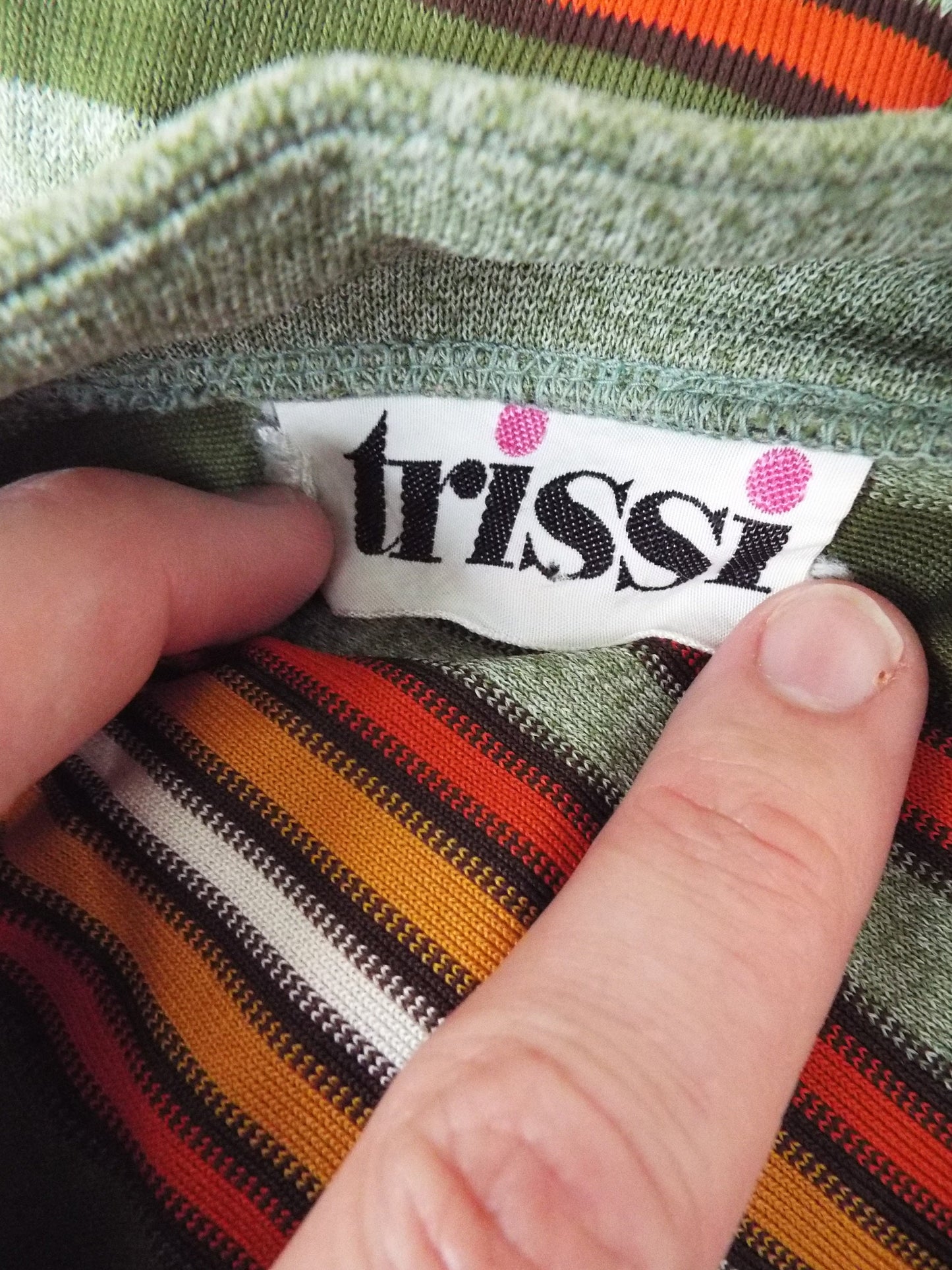 Vintage Long Sleeve Button Down Striped Blouse by Trissi