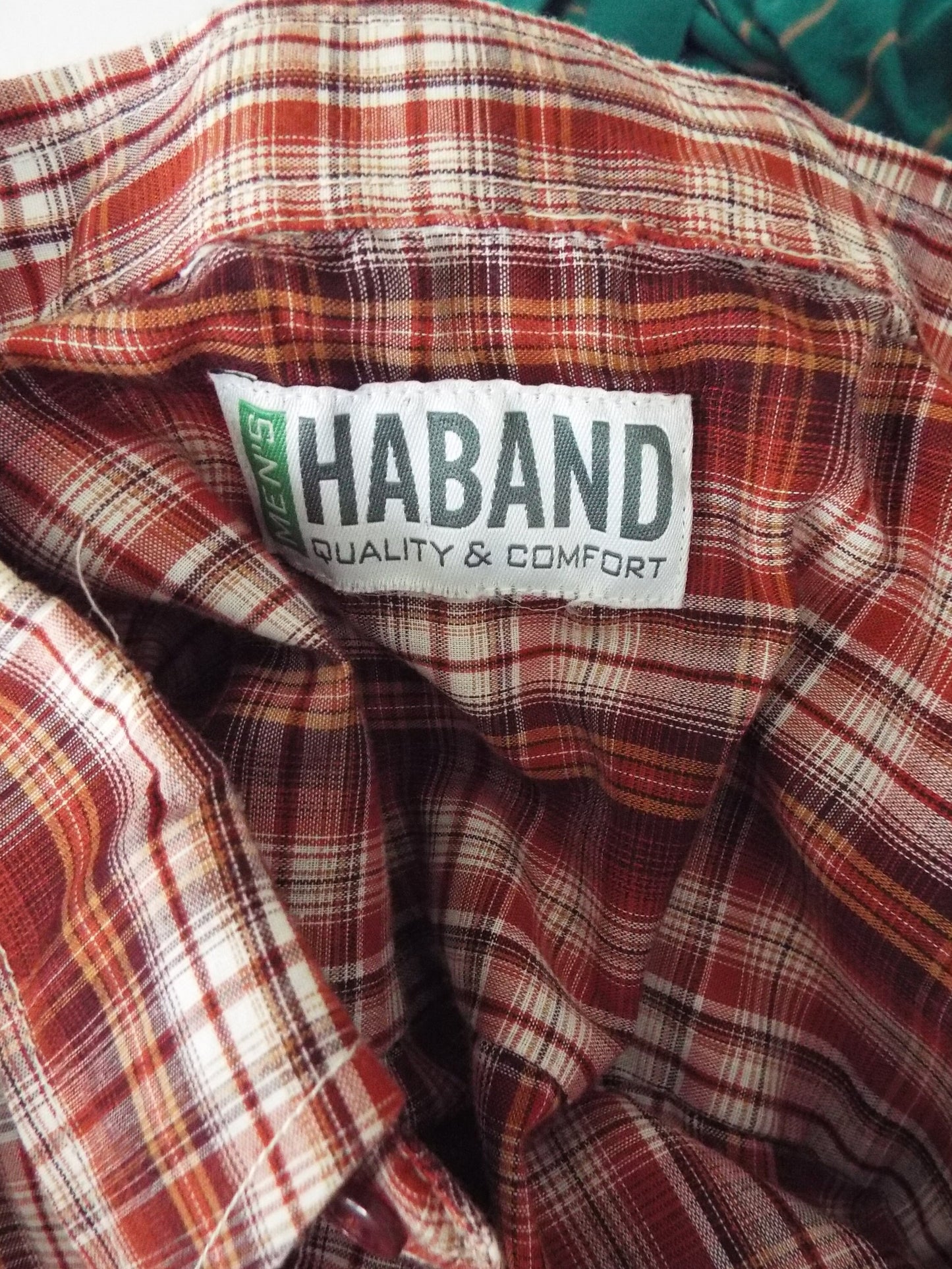 Vintage Long Sleeve Button Down Plaid Western Snap Shirt by Haband