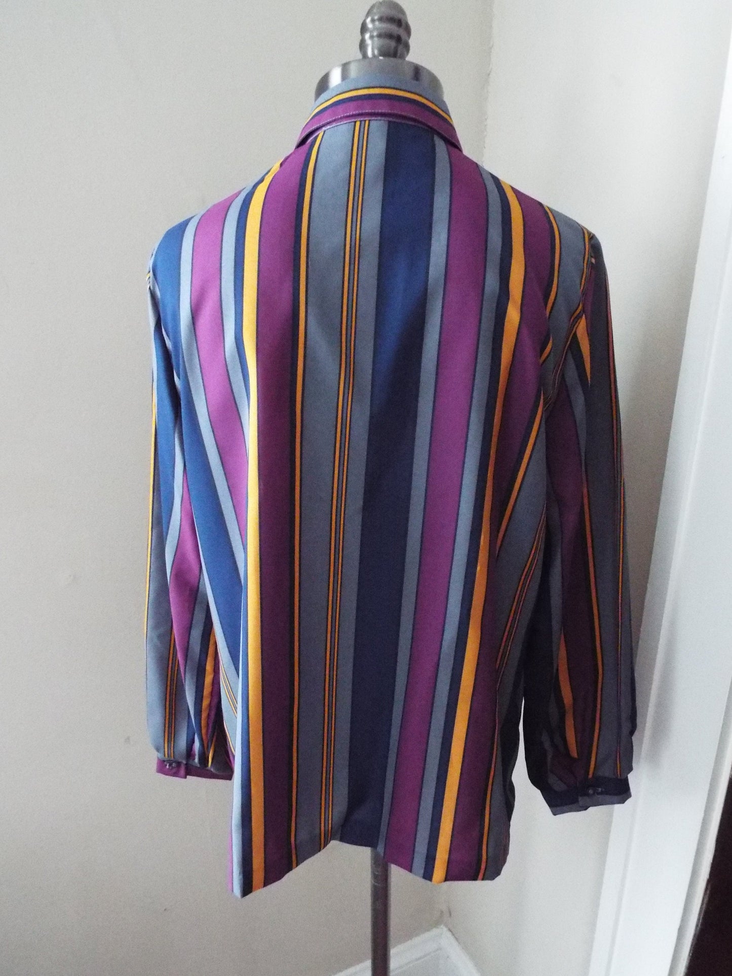 Vintage Long Sleeve Button Down Striped Blouse by Fresh Start
