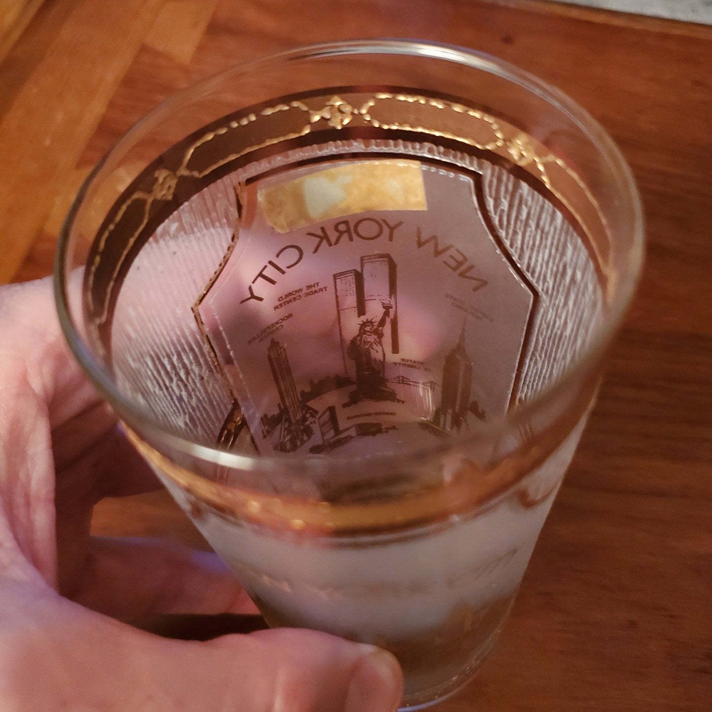 Vintage Culver 22k Gold New York City Glass
