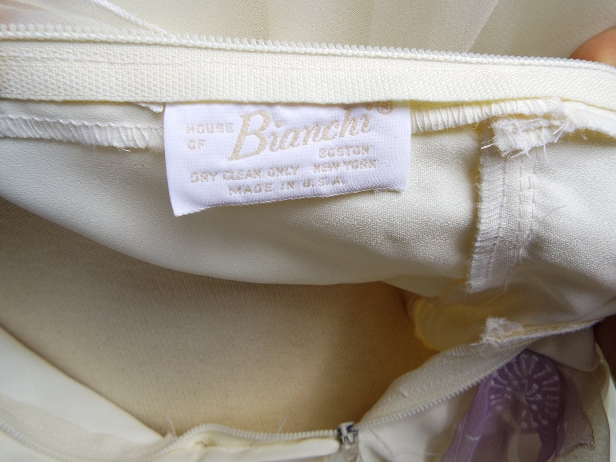 Vintage White Floral Sleeveless Dress by Bianchi