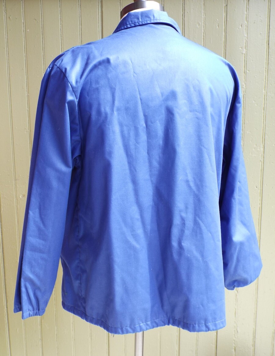 Vintage Long Sleeve Blue Windbreaker by Weathertamer