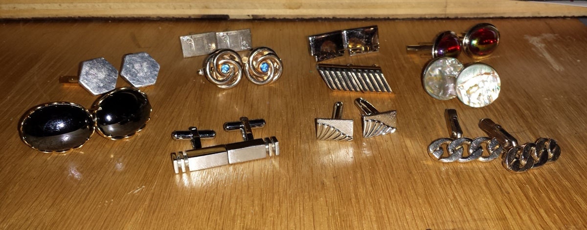 Lot of Vintage Cuff Links. 11 Pairs from the 1950s and 60s