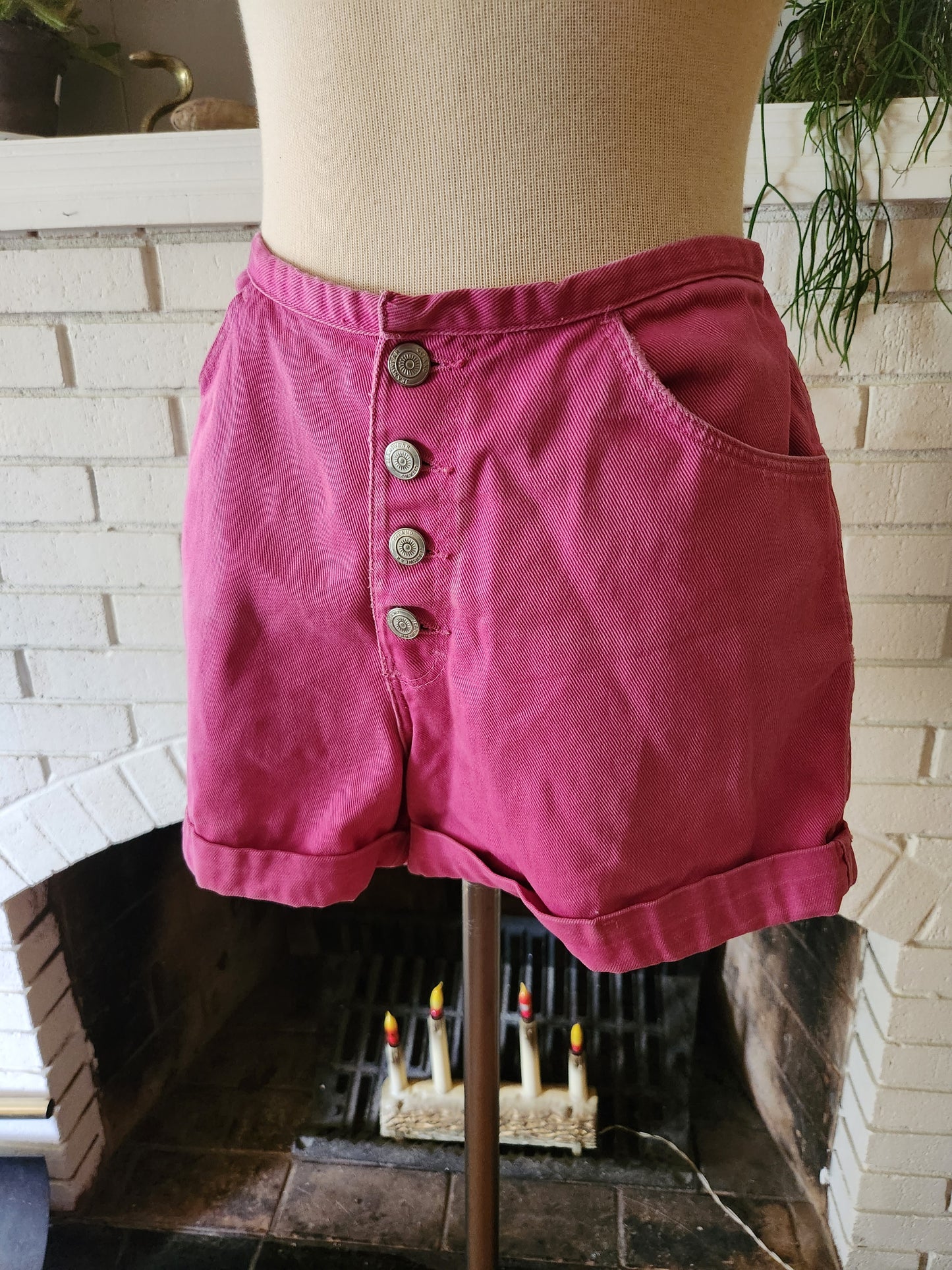 Vintage Pink Denim Shorts by Gitano