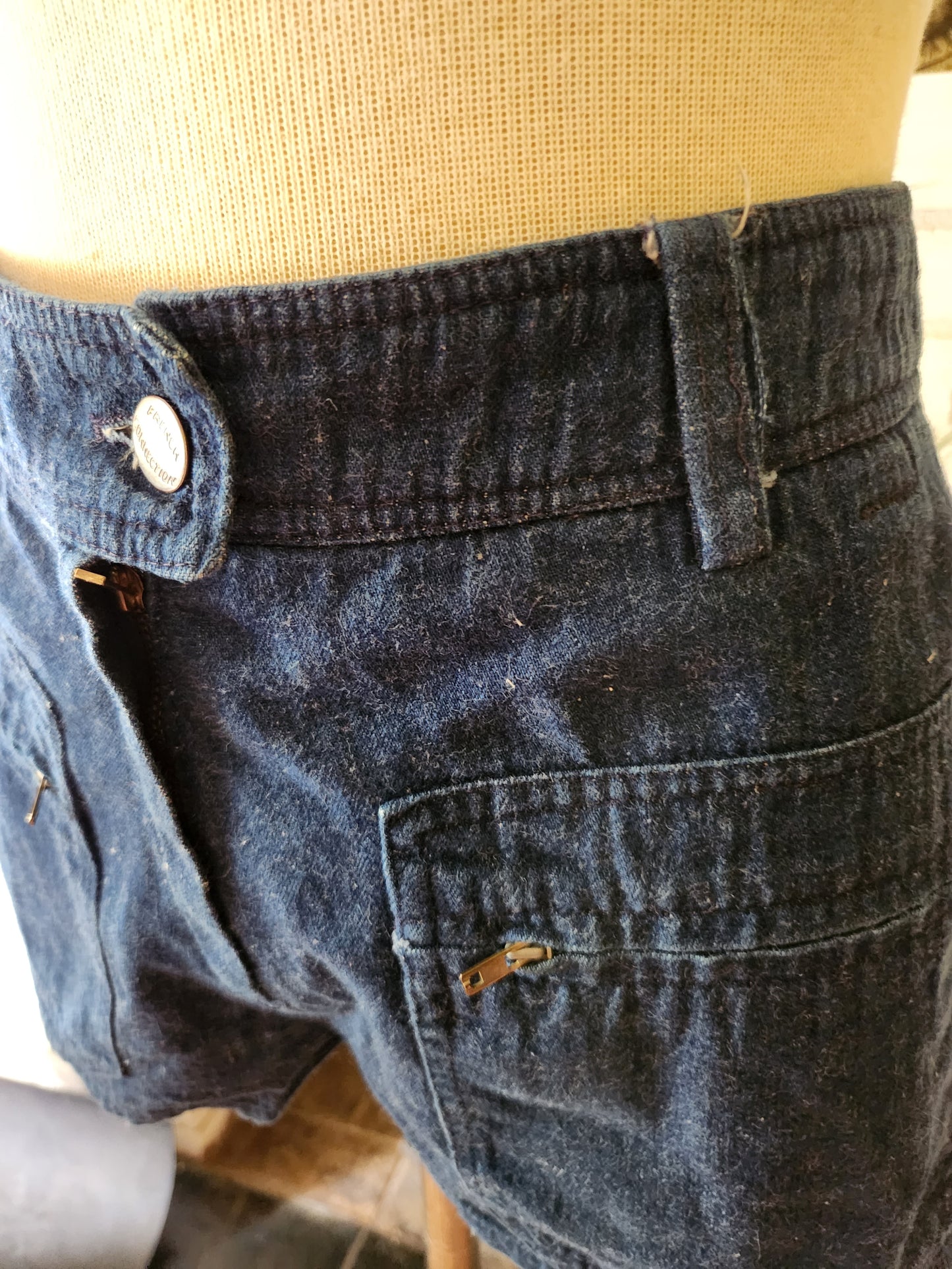 Vintage Blue Denim Shorts by French Connection