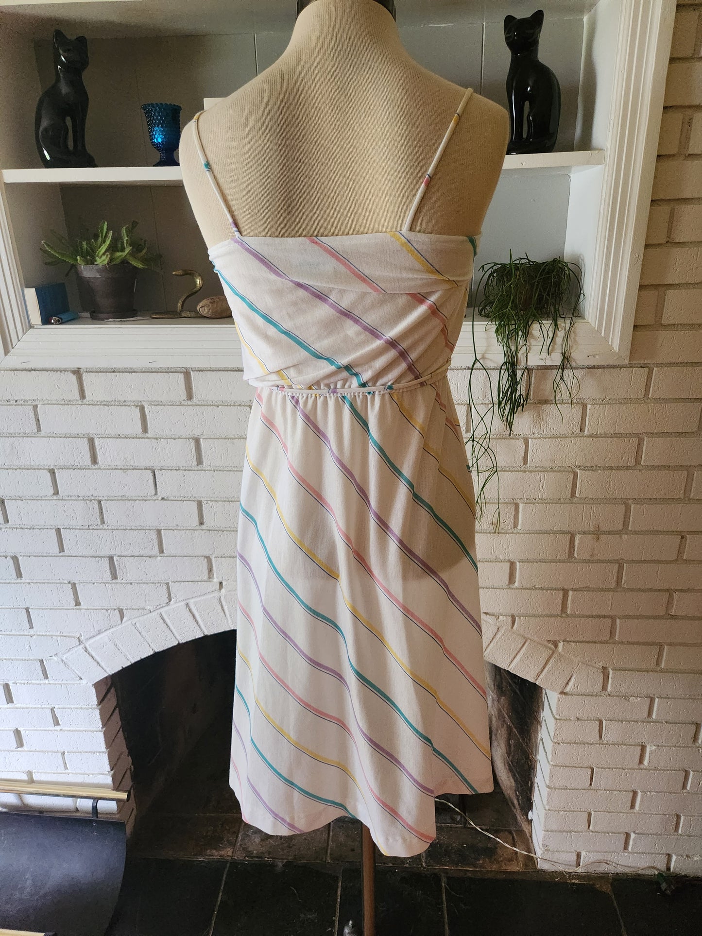 Vintage Sleeveless Striped Dress by Joni Blair