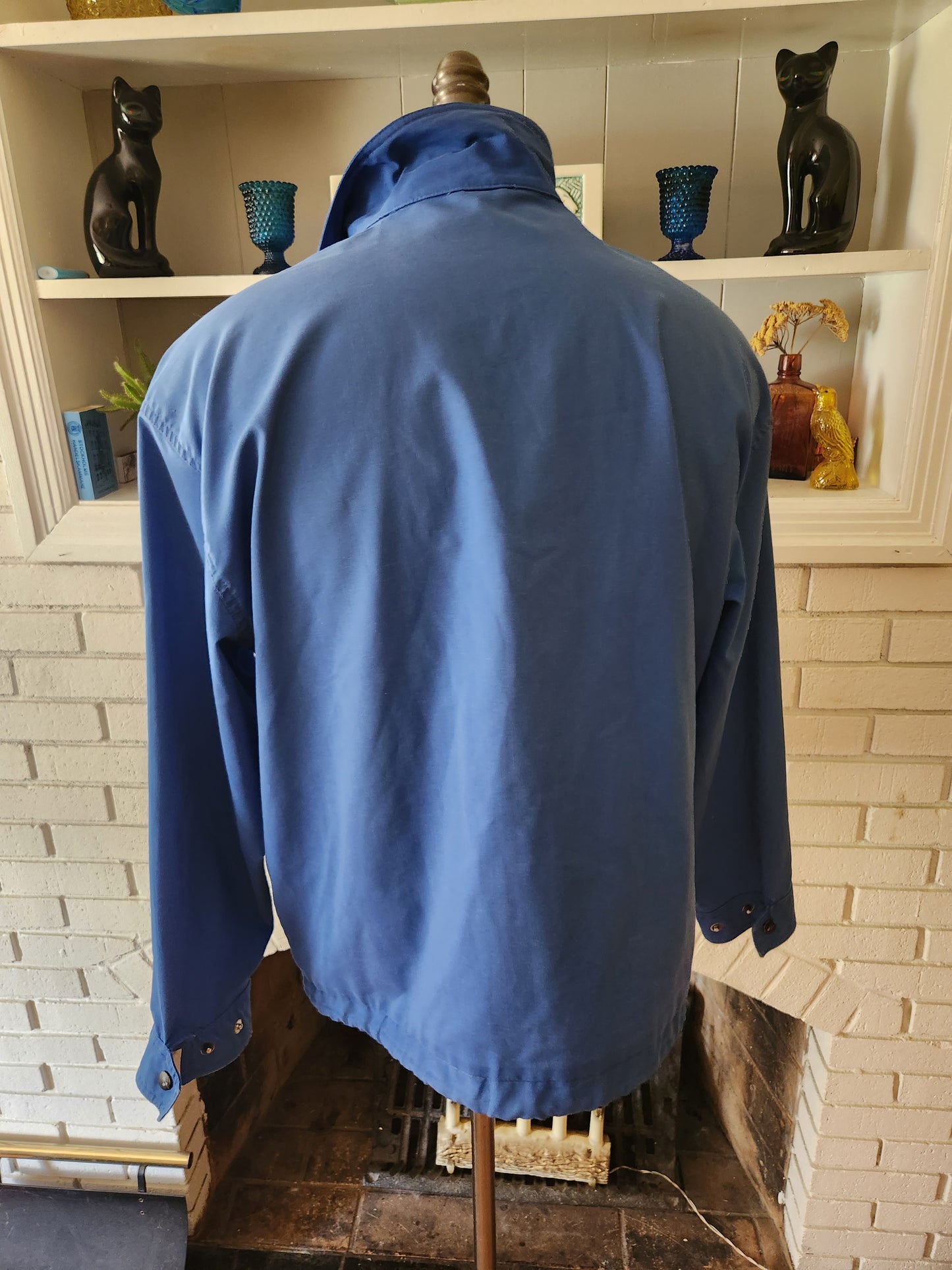 Vintage Blue Jacket with Bird Patches