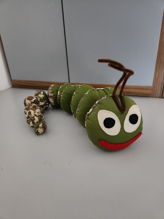 Vintage Hand Made Caterpillar Plush Toy