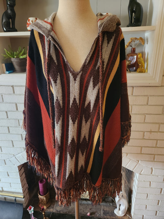 Vintage Poncho Sweater by Cuddle Knit
