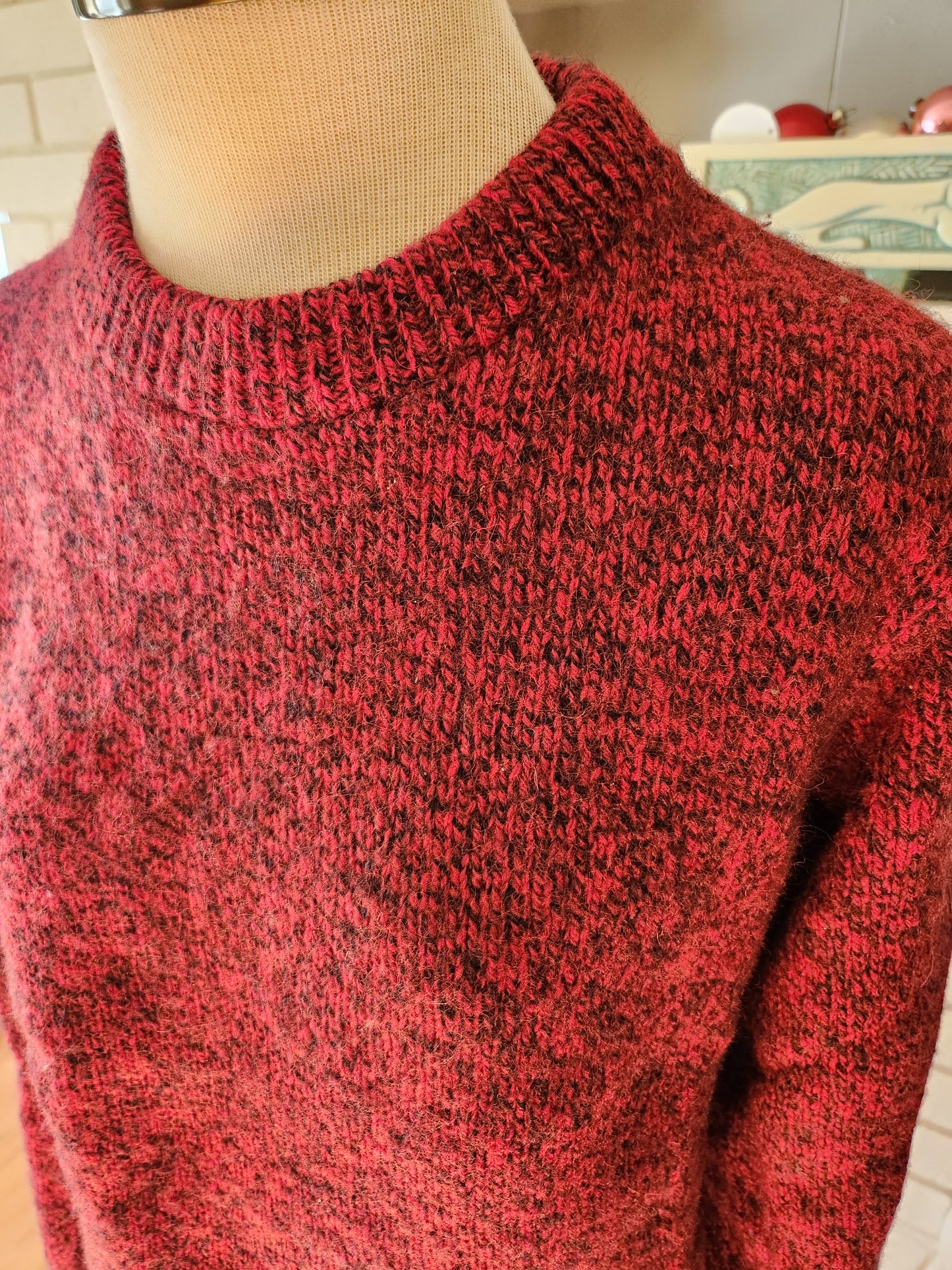 Vintage Red and Black Sweater by Lands' End