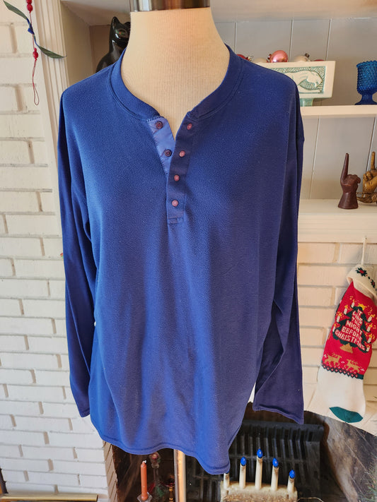 Vintage Blue Long Sleeve Patagonia Capilene Base Layer Shirt