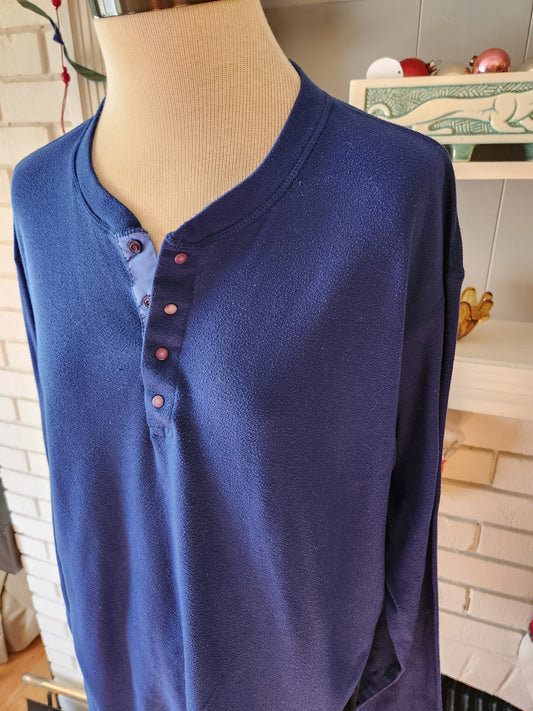 Vintage Blue Long Sleeve Patagonia Capilene Base Layer Shirt
