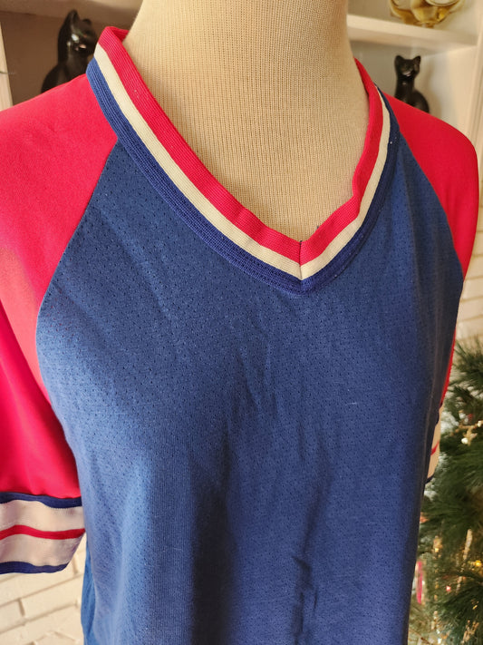 Vintage Red and Blue Jersey by Sand-Knit