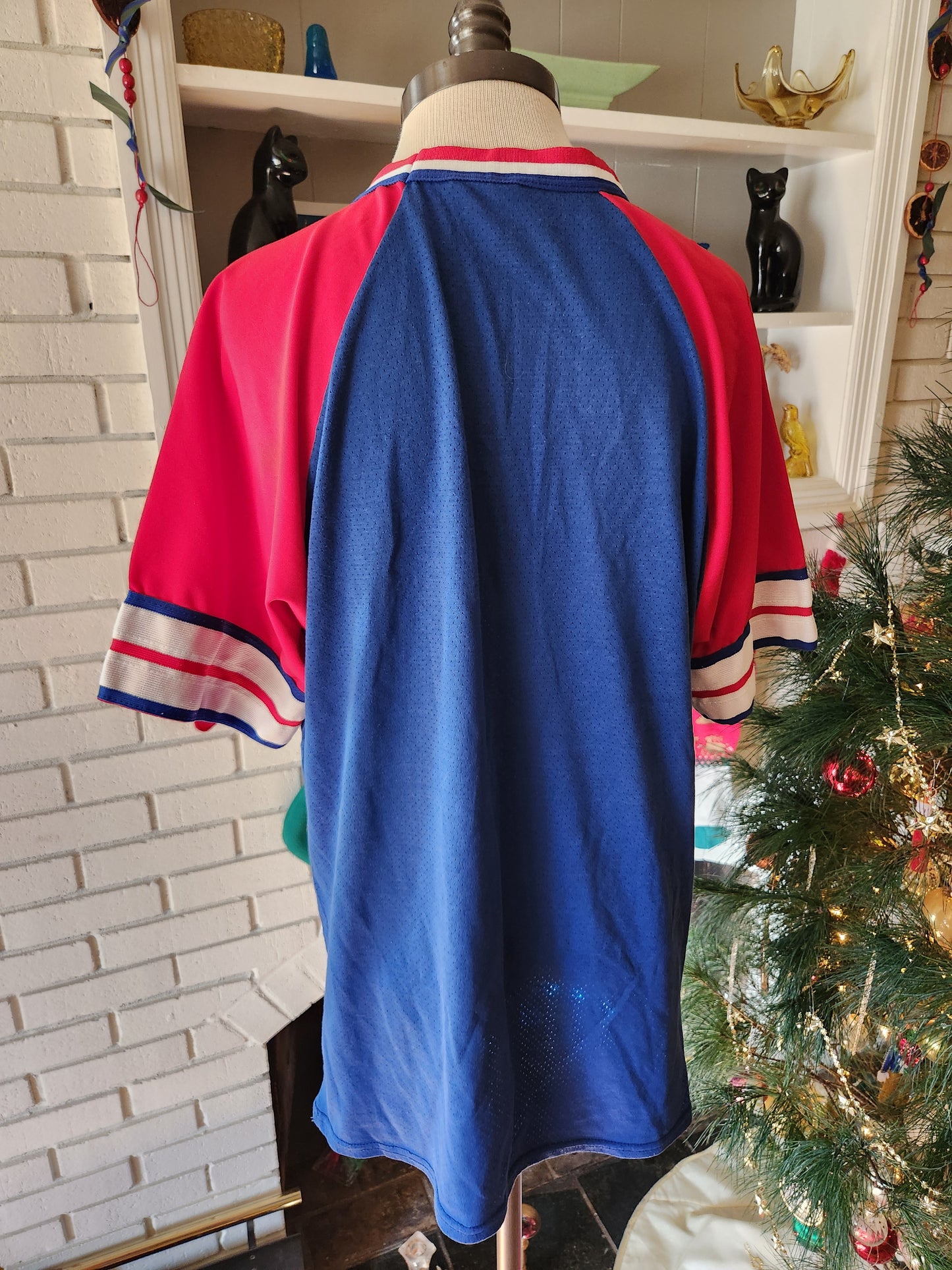 Vintage Red and Blue Jersey by Sand-Knit